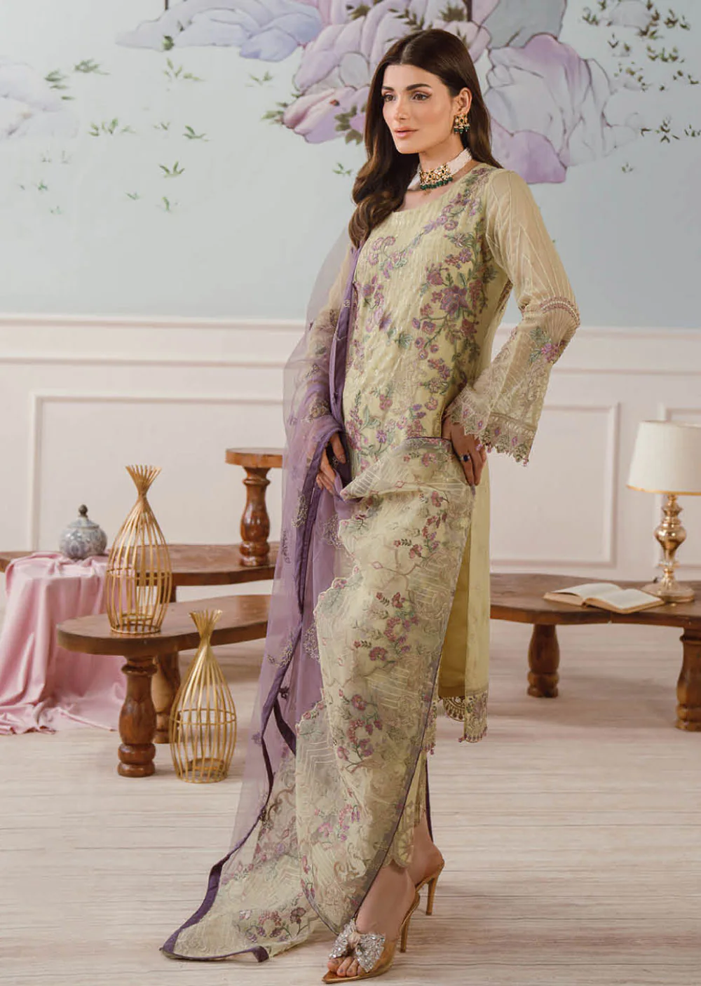 F-2512-R - Readymade - Ramsha Chiffon Collection Vol 25 2024 - Image 3