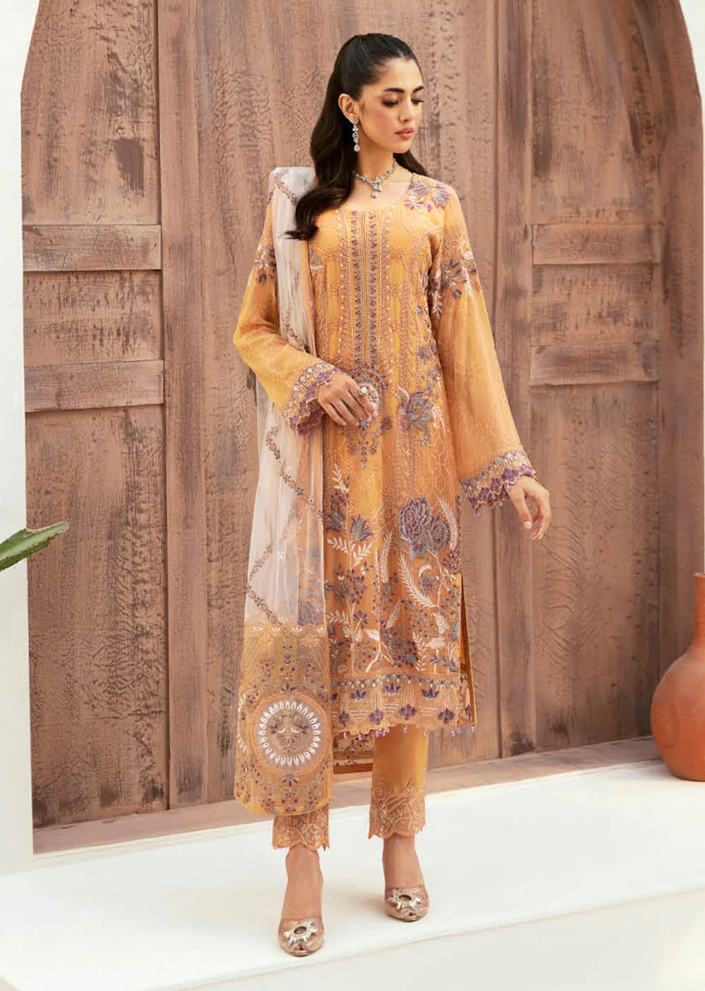 F-2603-R - Readymade - Ramsha Chiffon Collection Vol 26 2024 - Image 3