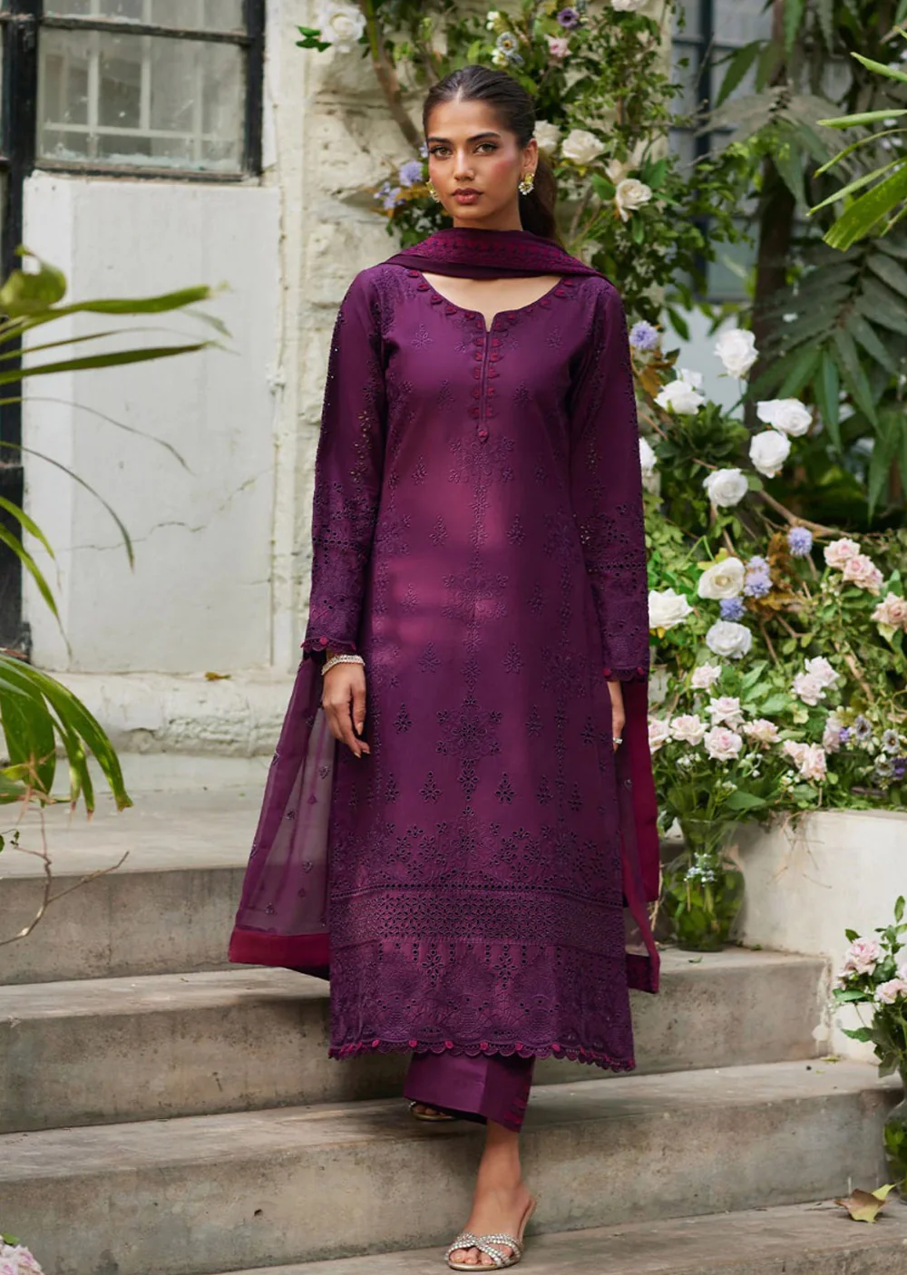 GC-09 - Amora - Ready Made Gulaal Chikankaari Lawn Collection 2025