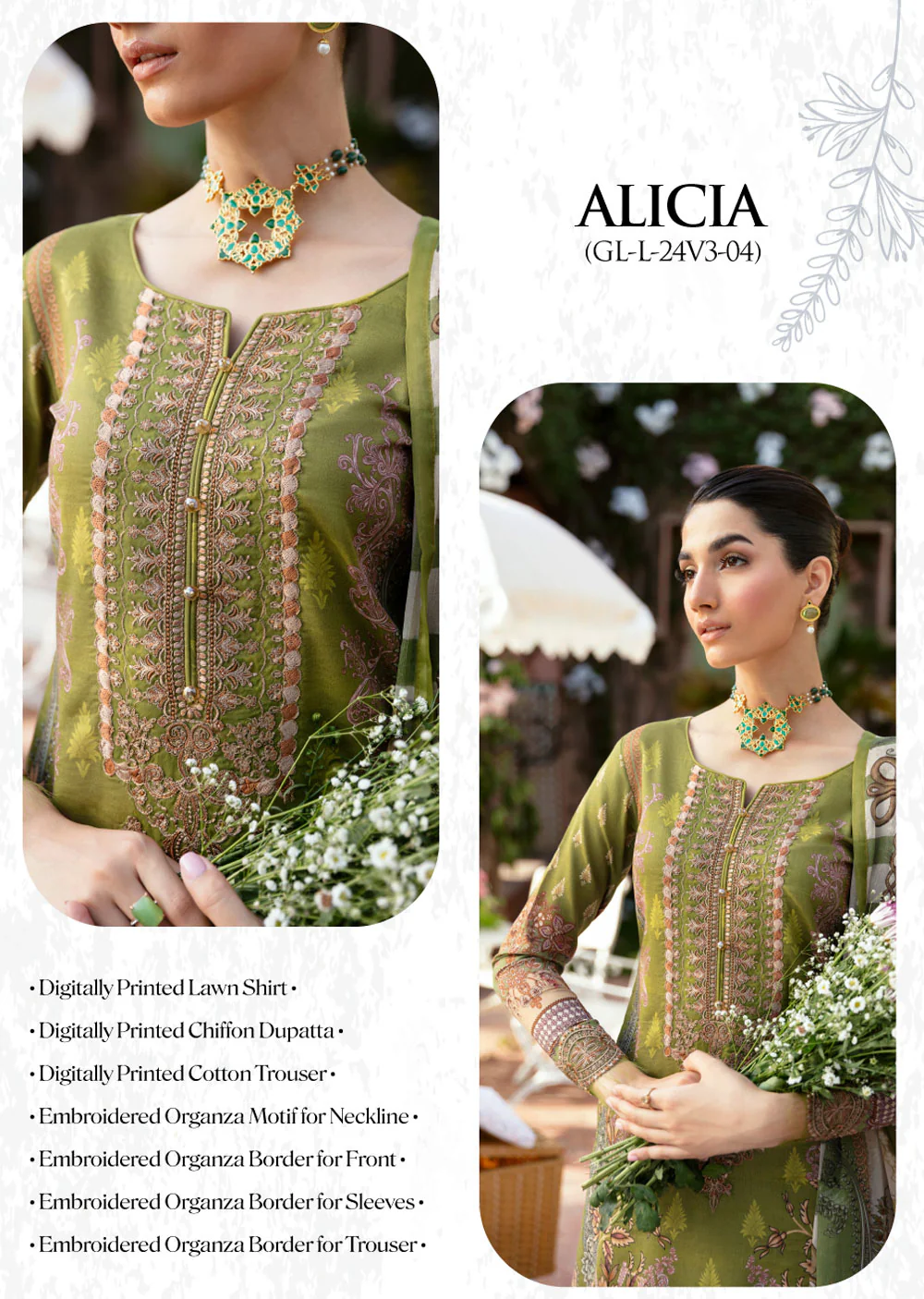 GLL-24V-04-R - ALICIA - Readymade - The Summer Glow Lawn Collection 2024 - Image 2