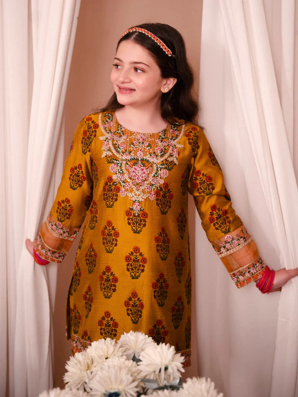 GNT-5006 - Sunehri- Readymade Kids Suit by Garnet 2024 - Image 2