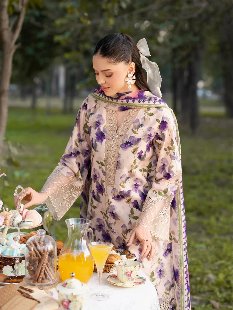 GNT-5007 - Levander Garnet - Readymade 3 Piece Silk Suit - Image 3