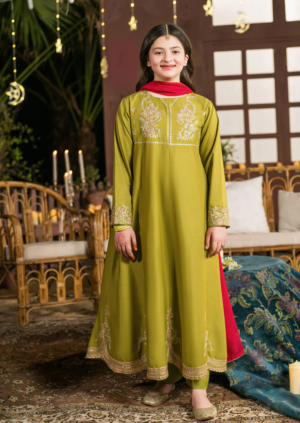 GNT-5013 - Kainat Garnet - Readymade 3 Piece
