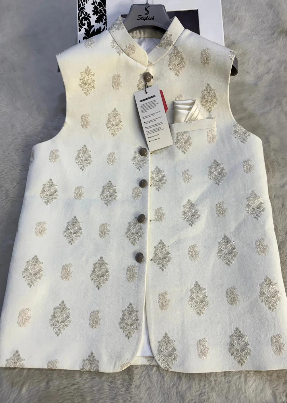 GS-5078 Readymade Elegant Embroidered Waistcoat 2025 - Image 2