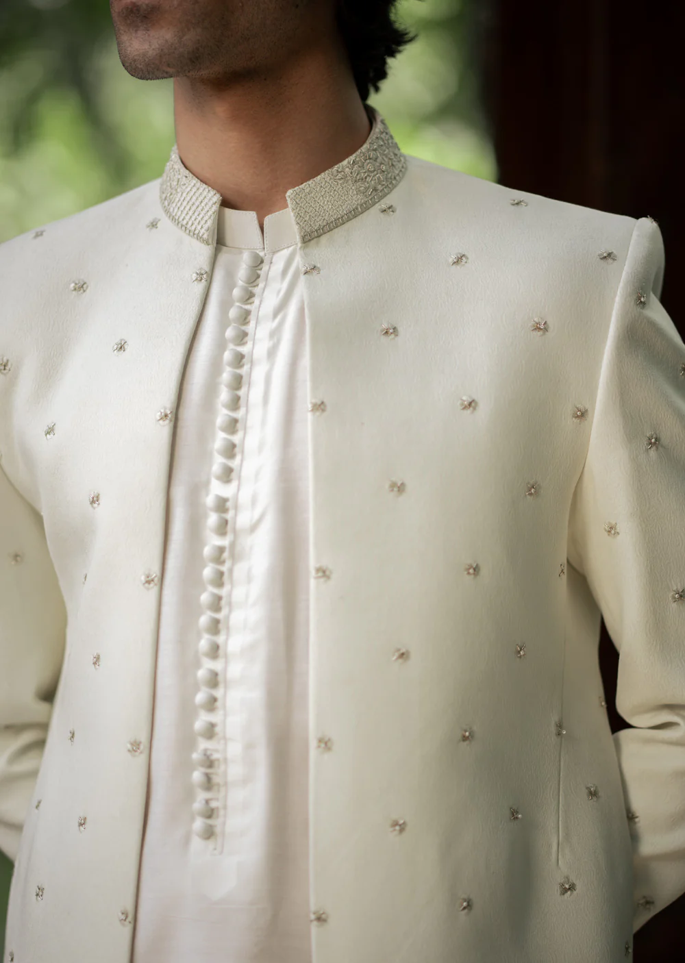 GS-5150 Readymade Front Open Sherwani with Inner Suit 2025 - Image 4