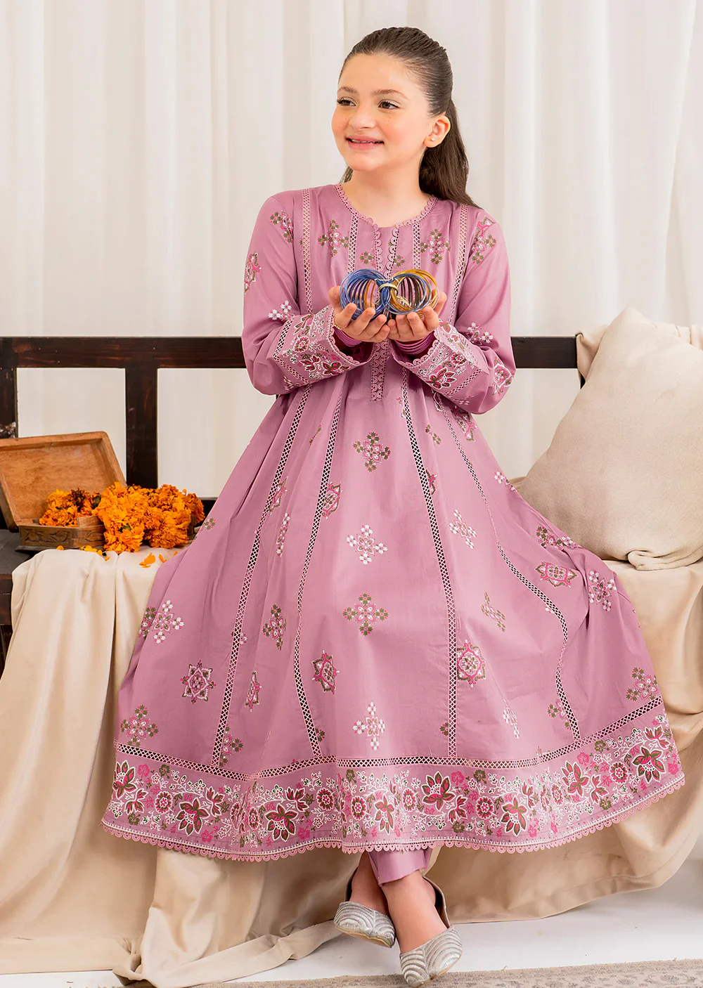 GULBAAHAR - Readymade Kids Suit by Garnet 2024 - Image 3