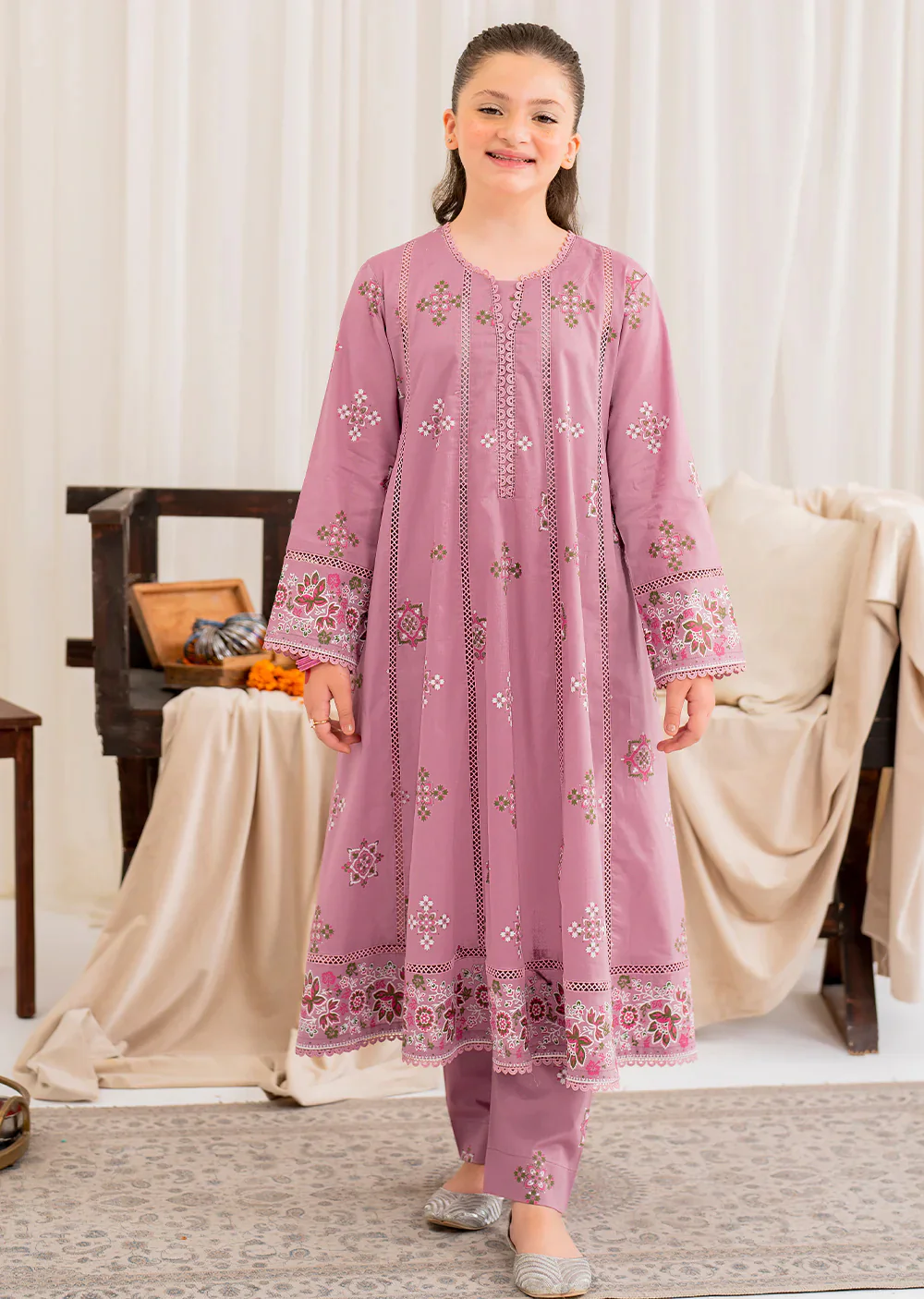 GULBAAHAR - Readymade Kids Suit by Garnet 2024 - Image 5
