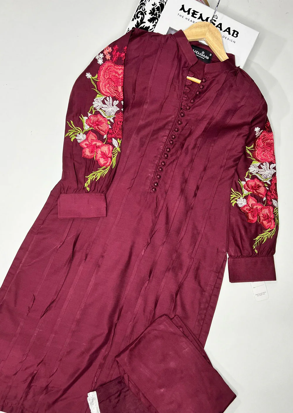 HK232 Paladin - Maroon Linen Readymade Suit - Image 9