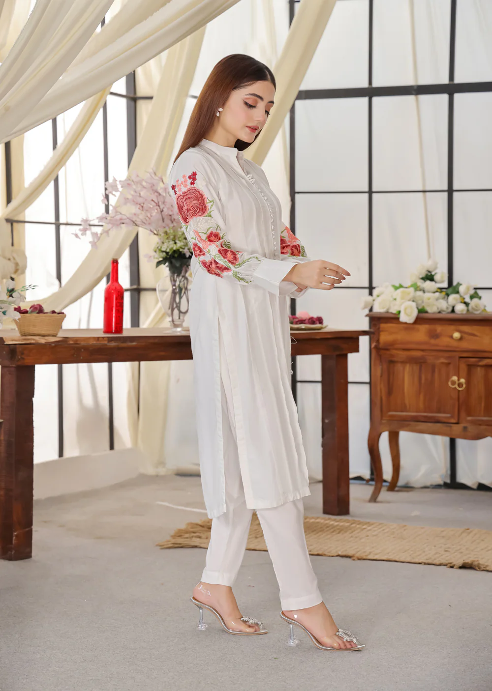 HK232 Paladin - White Linen Mummy n Me Readymade Suit - Image 8