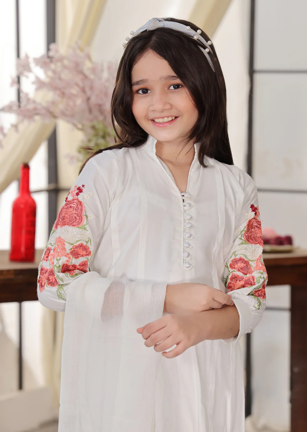 HK232 Paladin - White Linen Mummy n Me Readymade Suit - Image 9