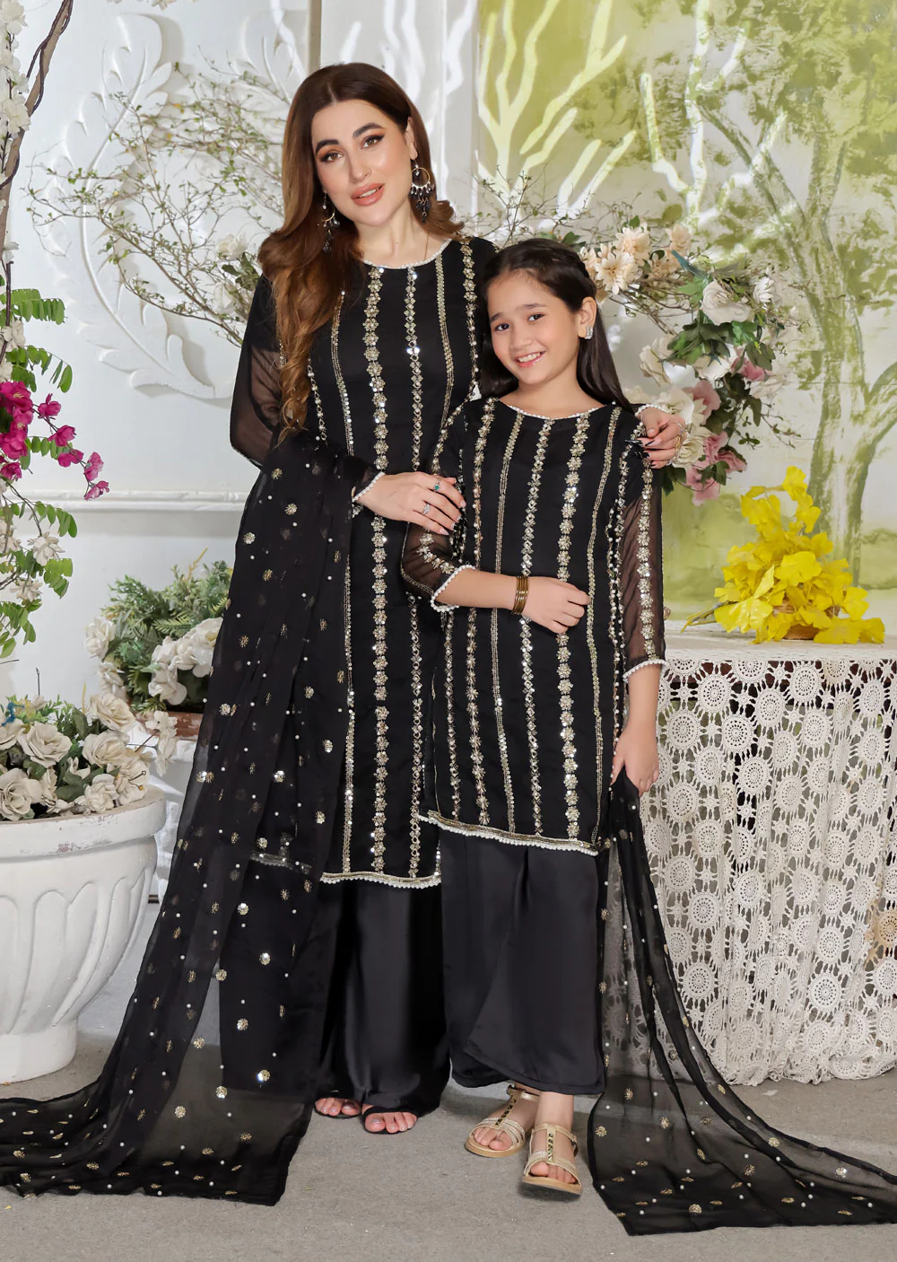 HK260 Zilla - Readymade Mummy n Me Chiffon Suit - Image 2