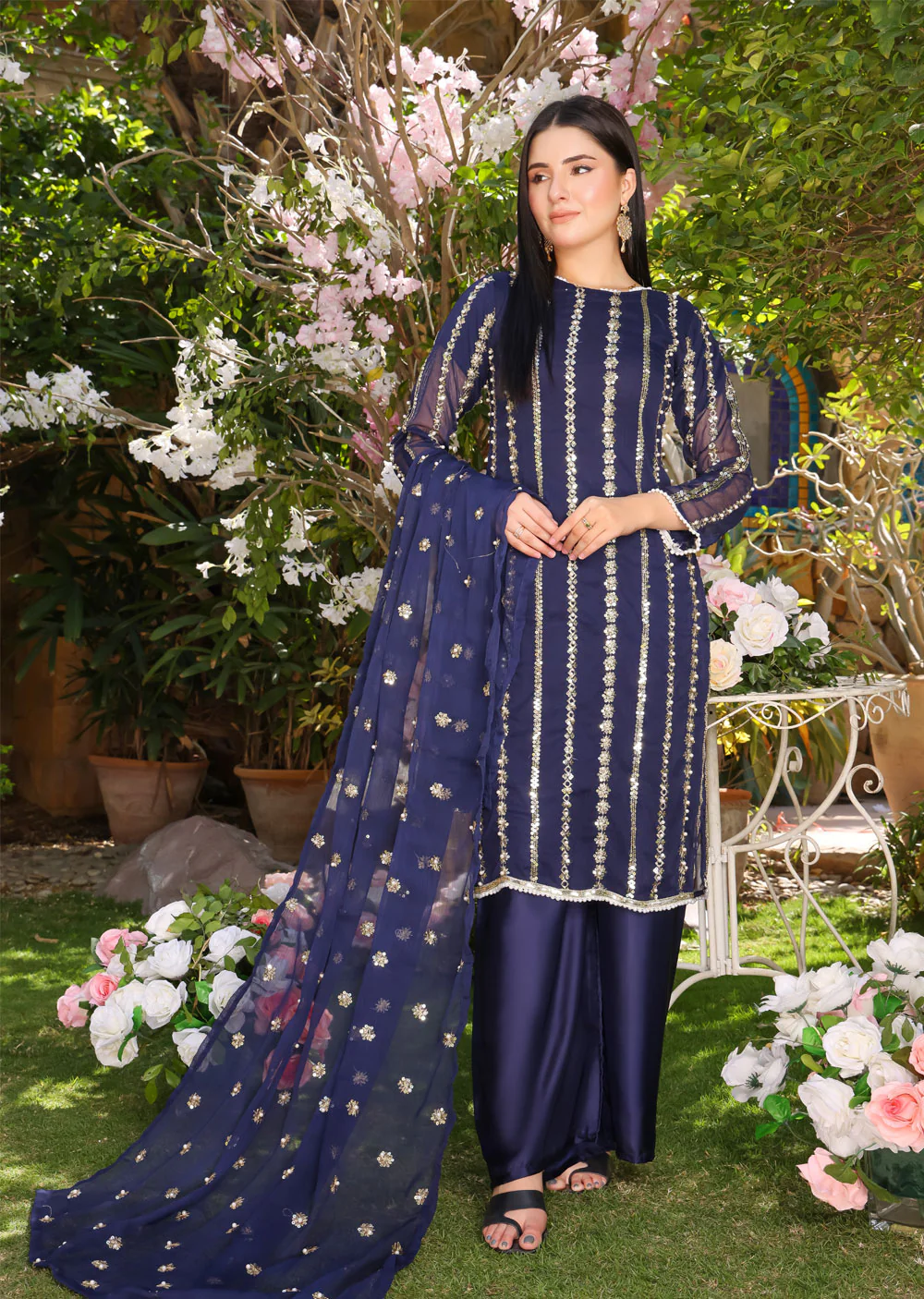 HK260 Zilla - Readymade Mummy n Me Chiffon Suit - Image 4