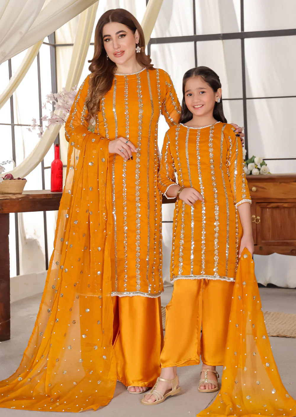 HK260 Zilla - Readymade Mummy n Me Chiffon Suit - Image 5