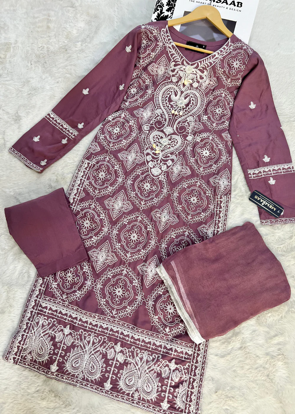 HK276 Isya - Pink Linen Oufit