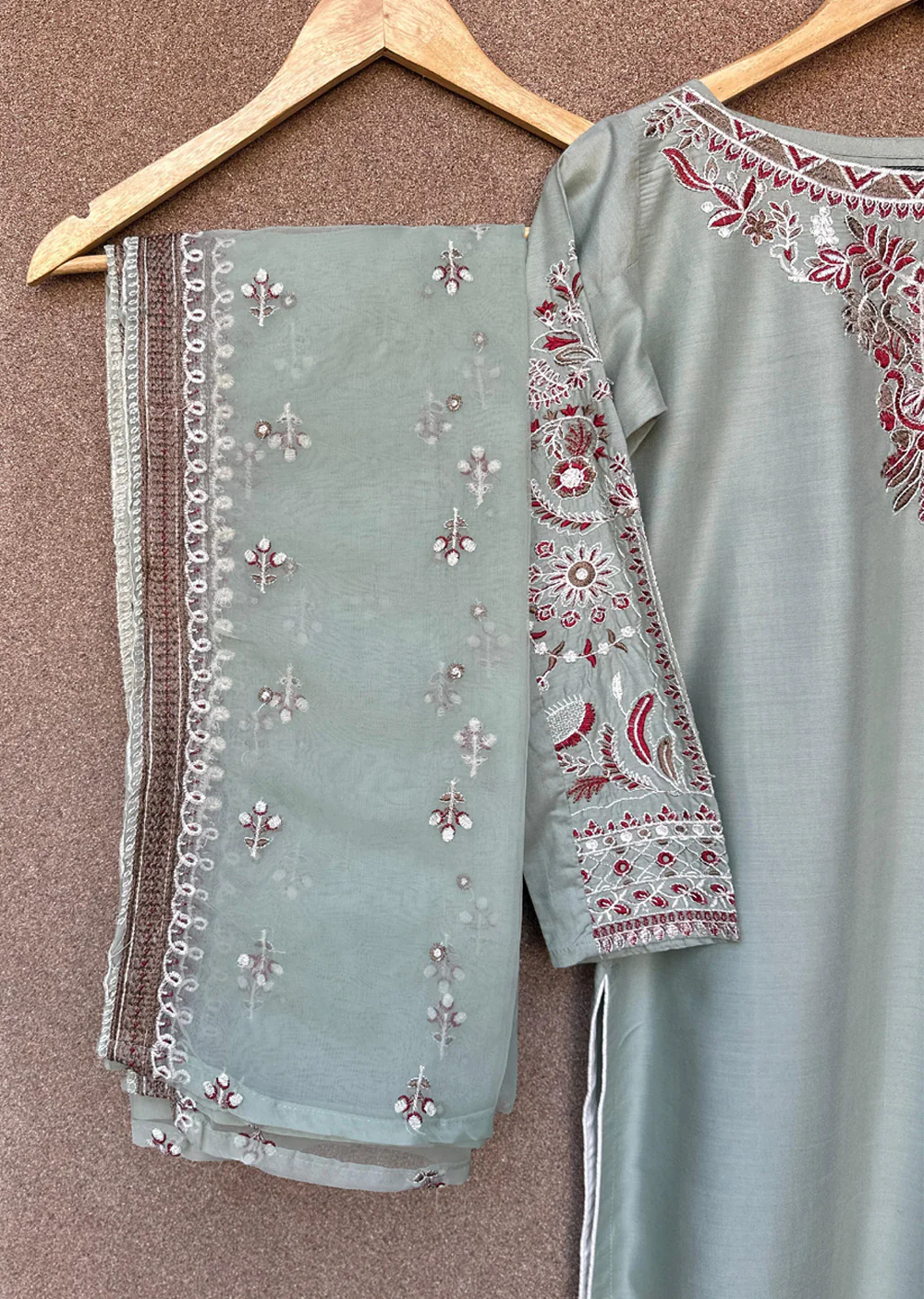 HK279 - KASHF - Green Linen Oufit - Mummy n Me - Image 3