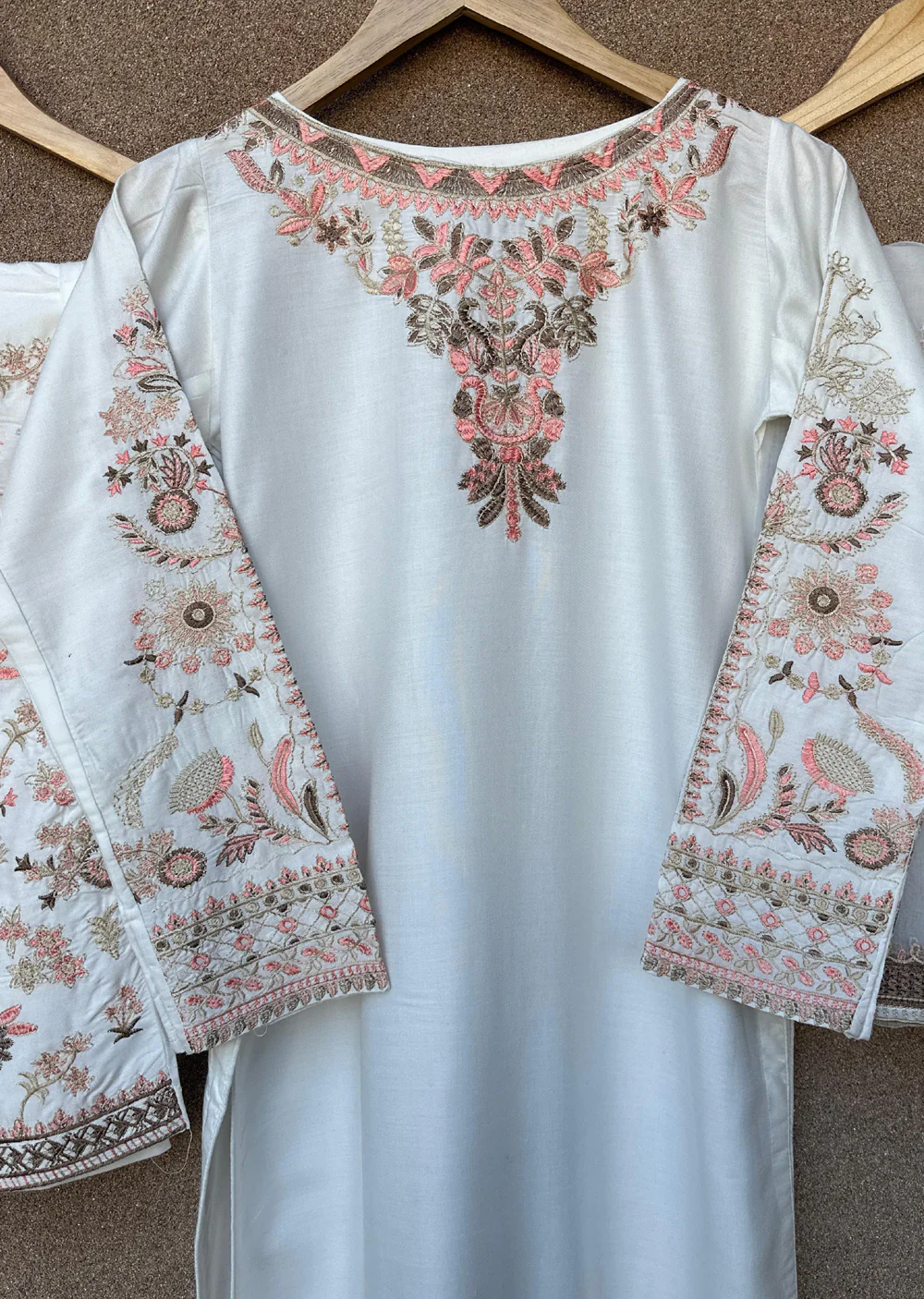 HK279 - KASHF - White Linen Oufit - Mummy n Me - Image 2