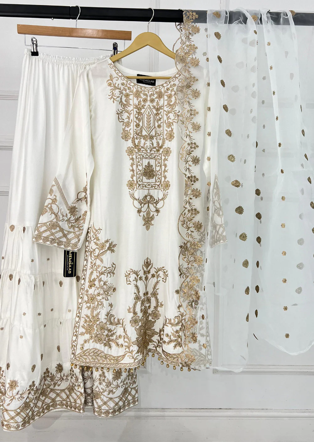 HK282- Suba - Linen Shararah Mummy n Me Suit - Image 6