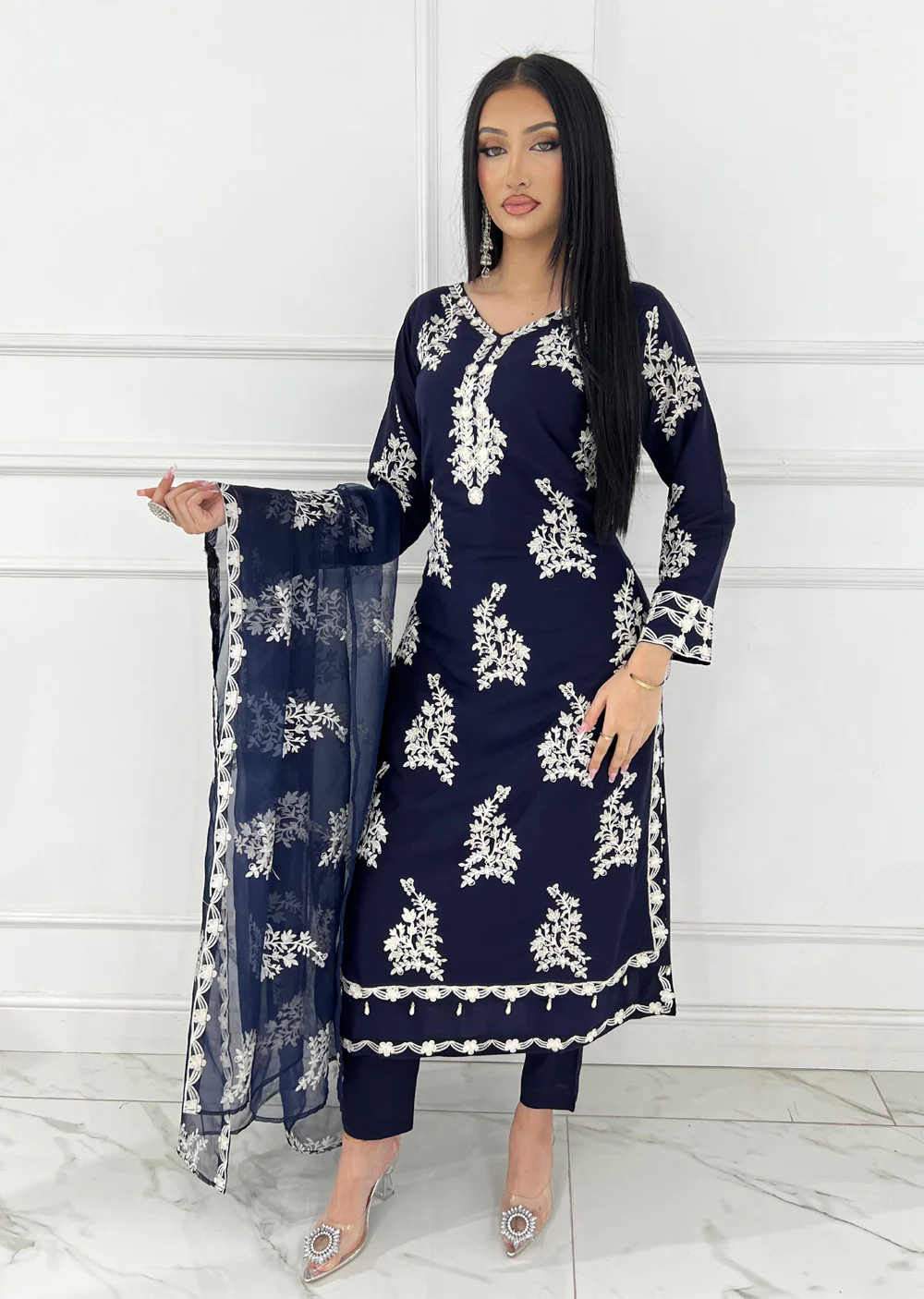 HK283 - Resha - Navy Mummy N Me Double Layer Suit