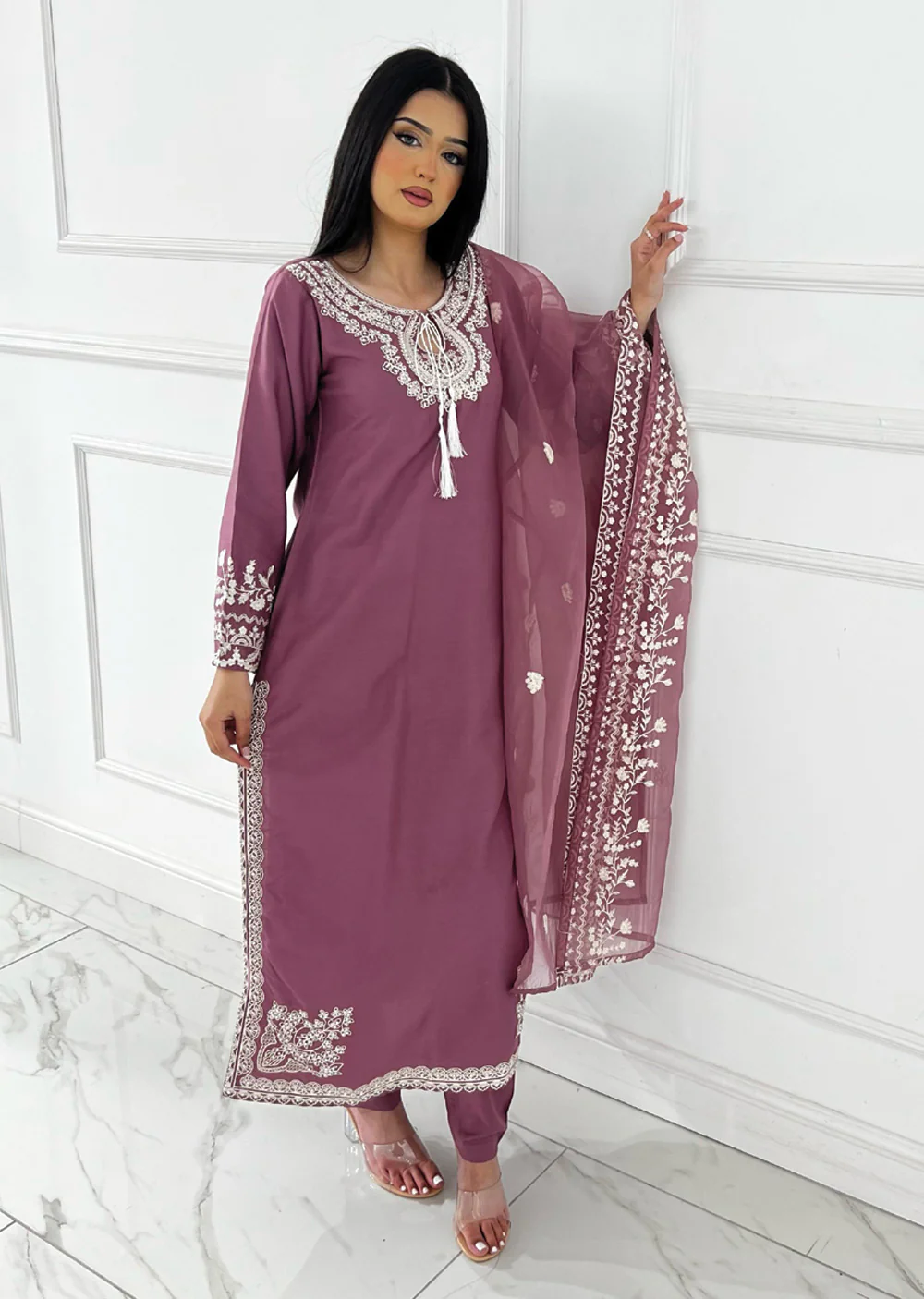 HK286 - Ima - Pink Linen Suit