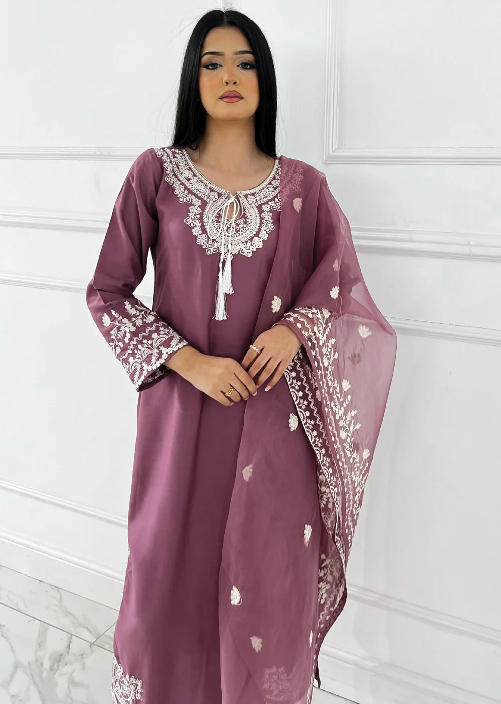 HK286 - Ima - Pink Linen Suit - Image 3