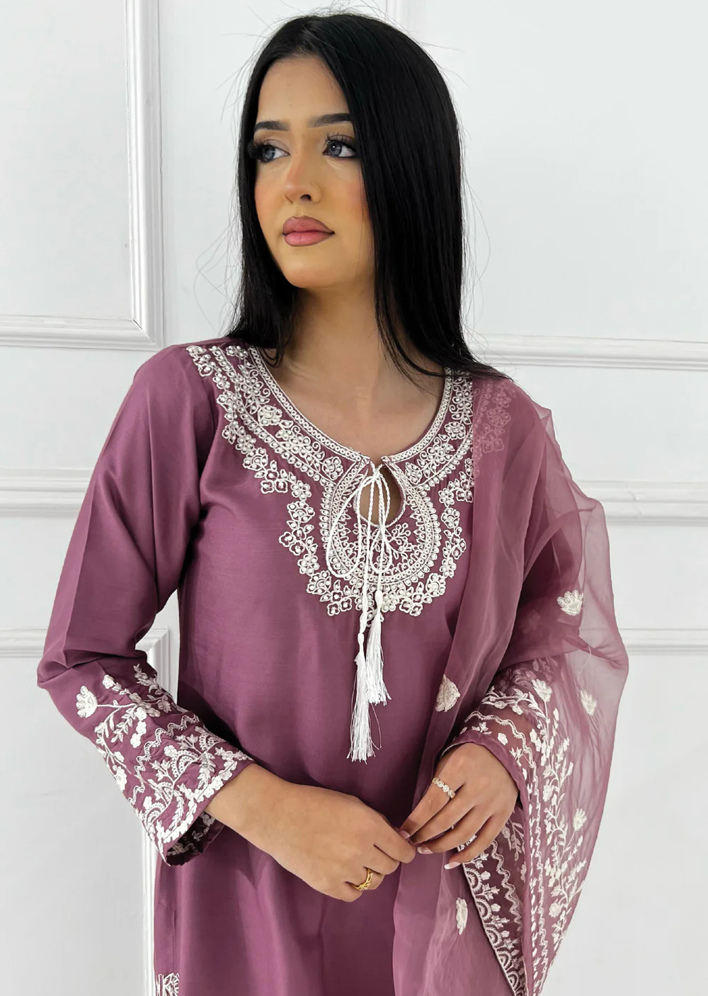 HK286 - Ima - Pink Linen Suit - Image 4