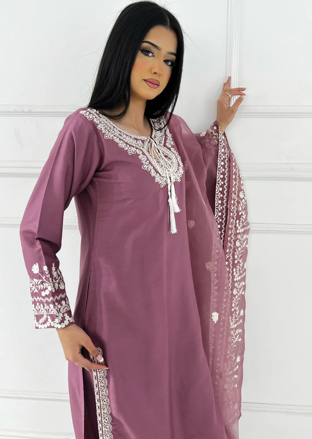 HK286 - Ima - Pink Linen Suit - Image 6