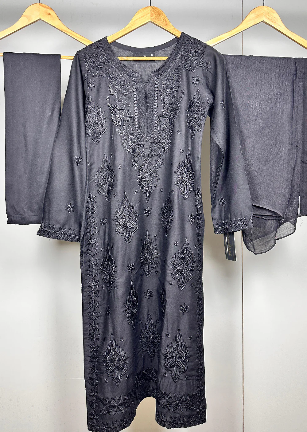 HK295 - Black - Mummy n Me Linen Outfit - Image 6