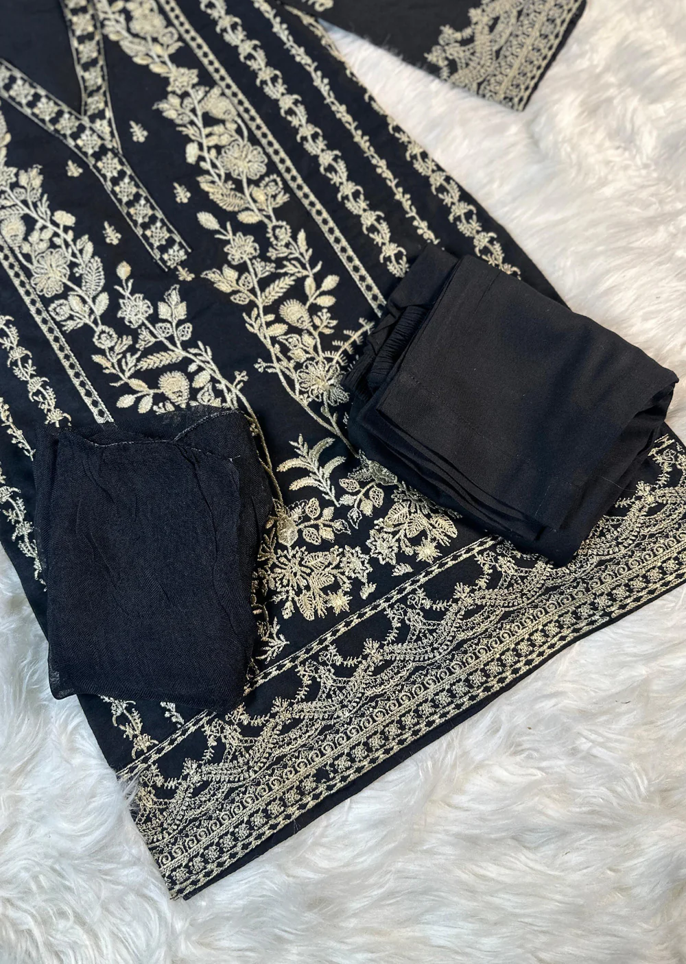 HK297 - Black - Readymade - Mother & Daughter Linen Outfit 2025 - Image 13