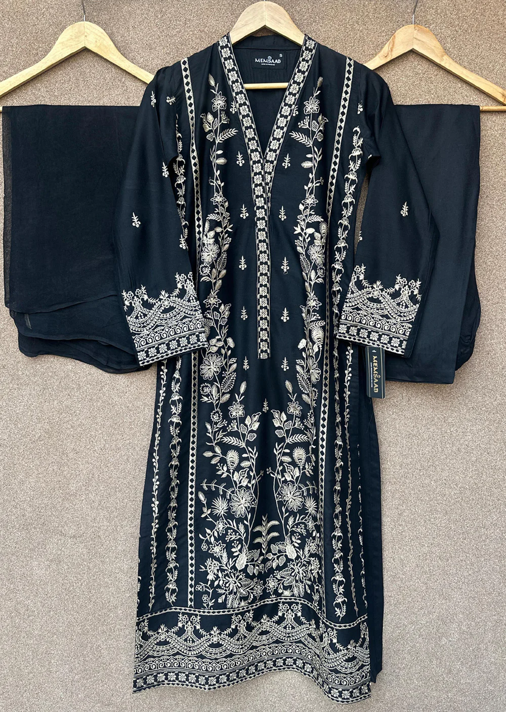 HK297 - Black - Readymade - Mother & Daughter Linen Outfit 2025 - Image 8