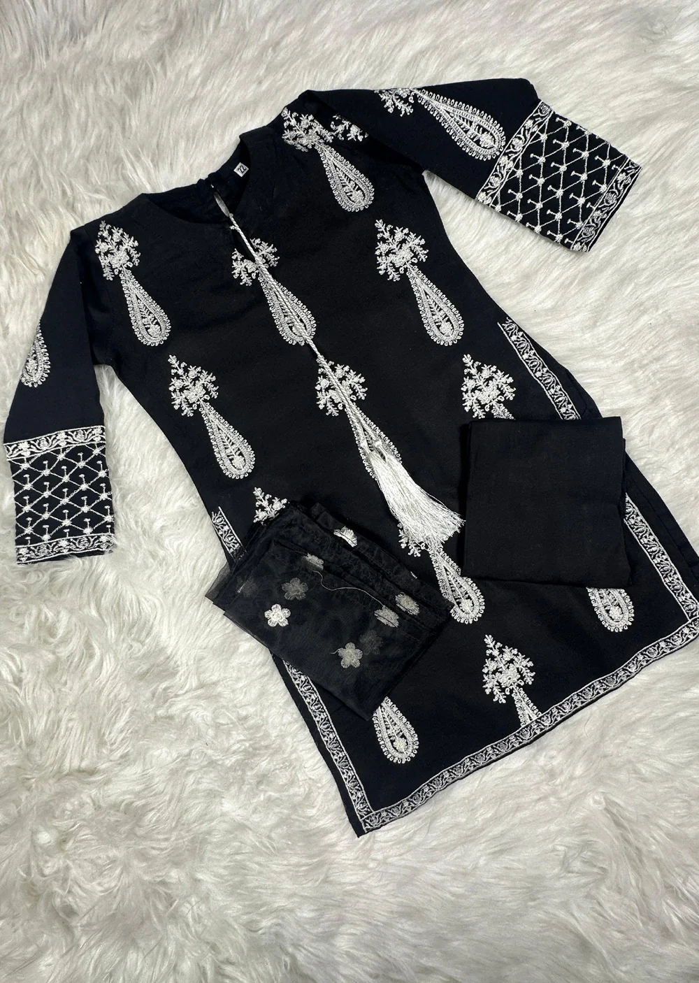 HK299 - Black - Readymade - Mummy n Me Linen Outfit 2025 - Image 10