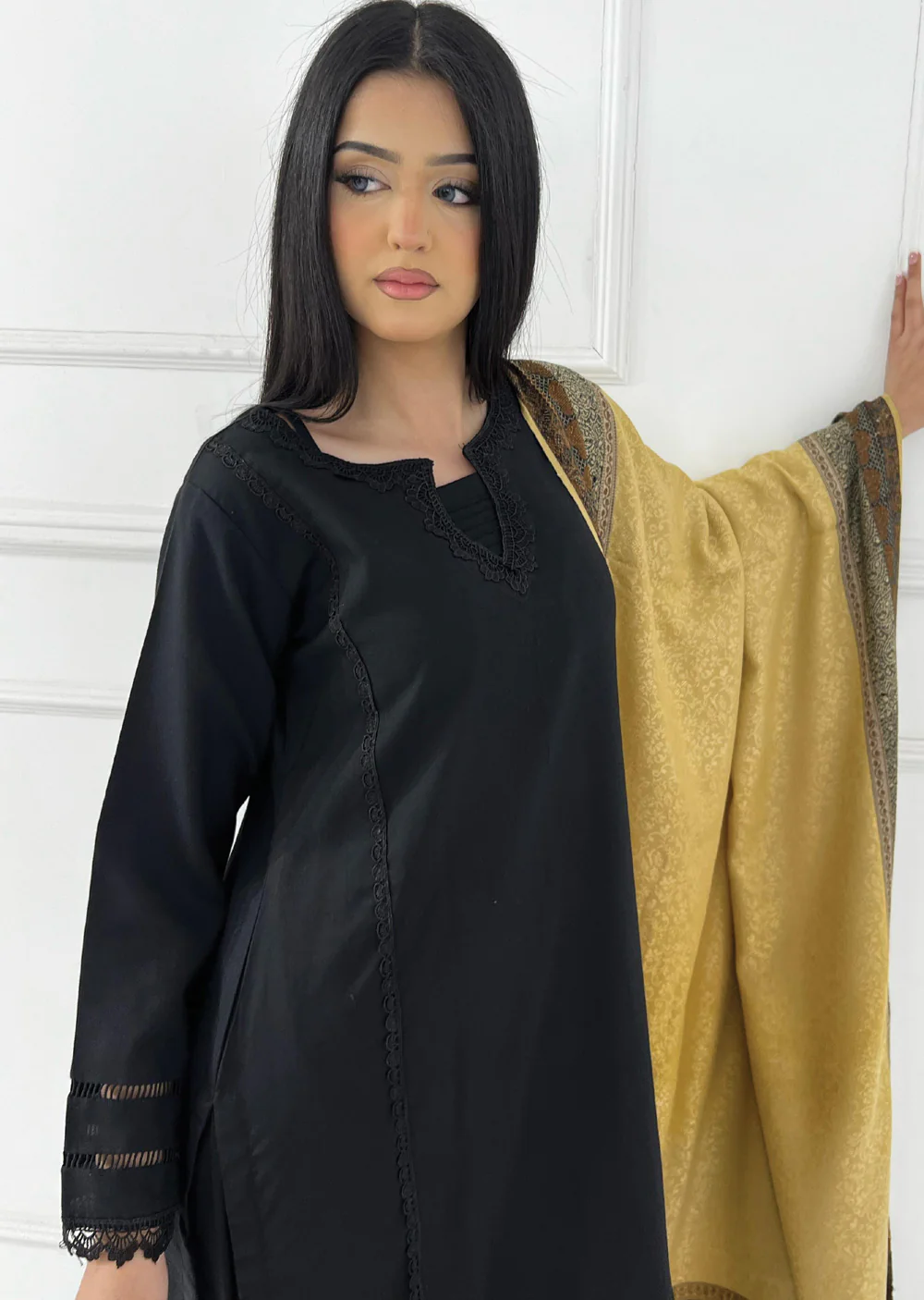 HK301 - Black - Readymade Dhanak Outfit 2025 - Image 3