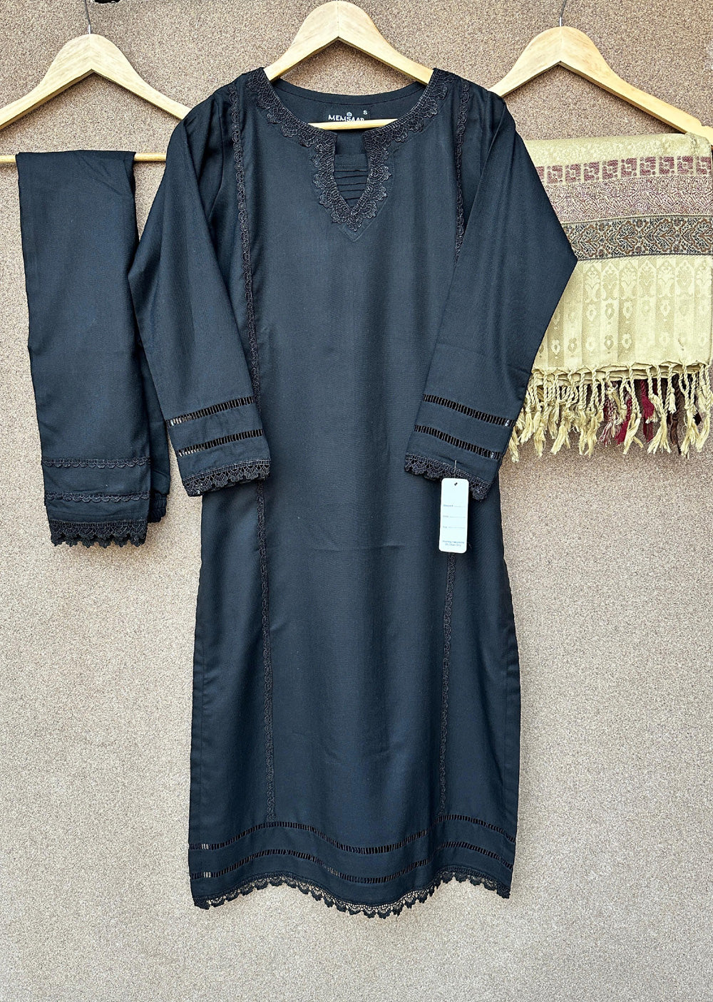 HK301 - Black - Readymade Dhanak Outfit 2025 - Image 7