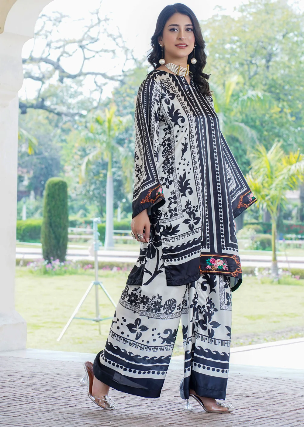 HK305 - Mint - Readymade Silk Outfit 2025 - Image 4