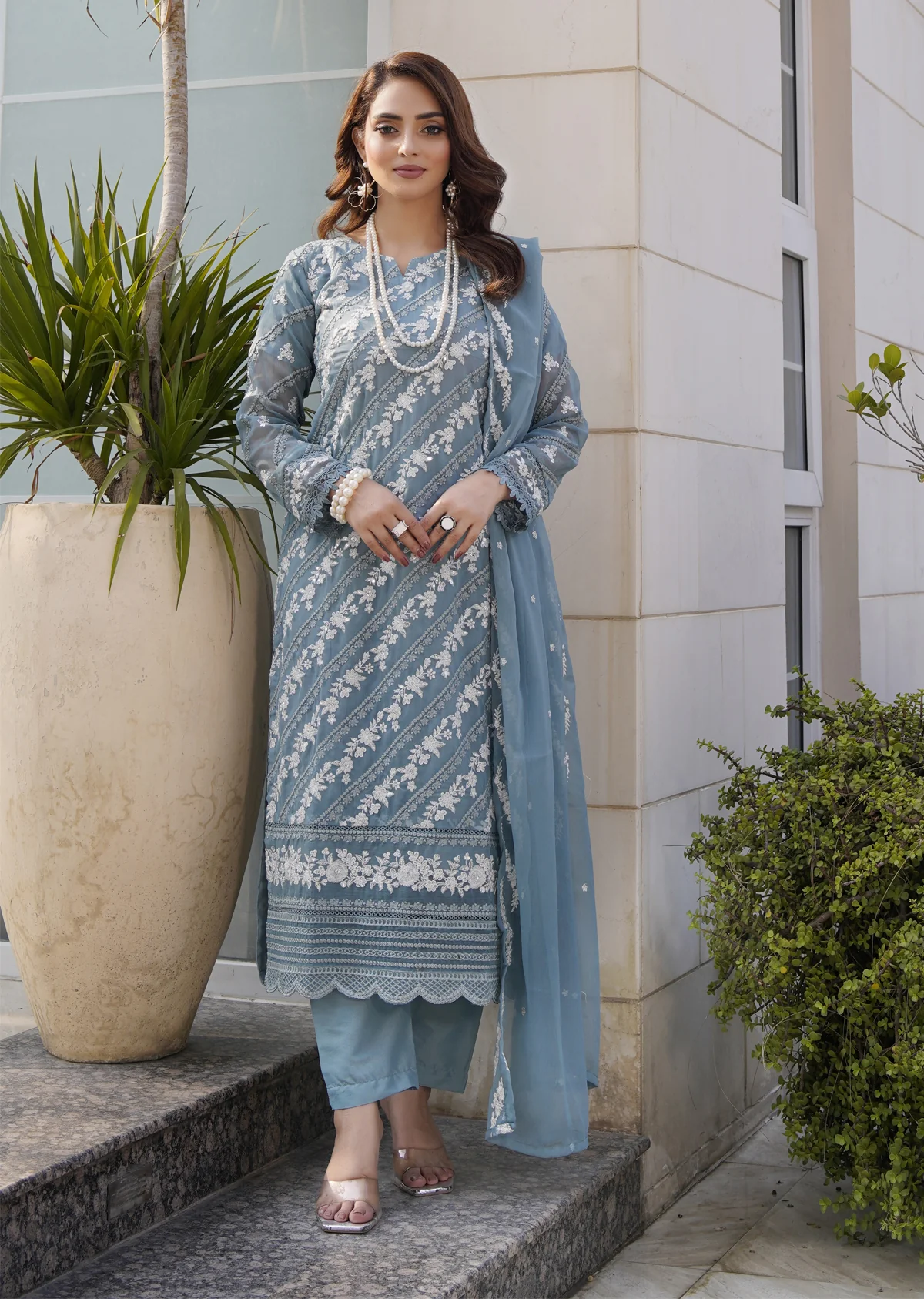 HK312 - Readymade Chiffon Outfit 2025 - Image 2