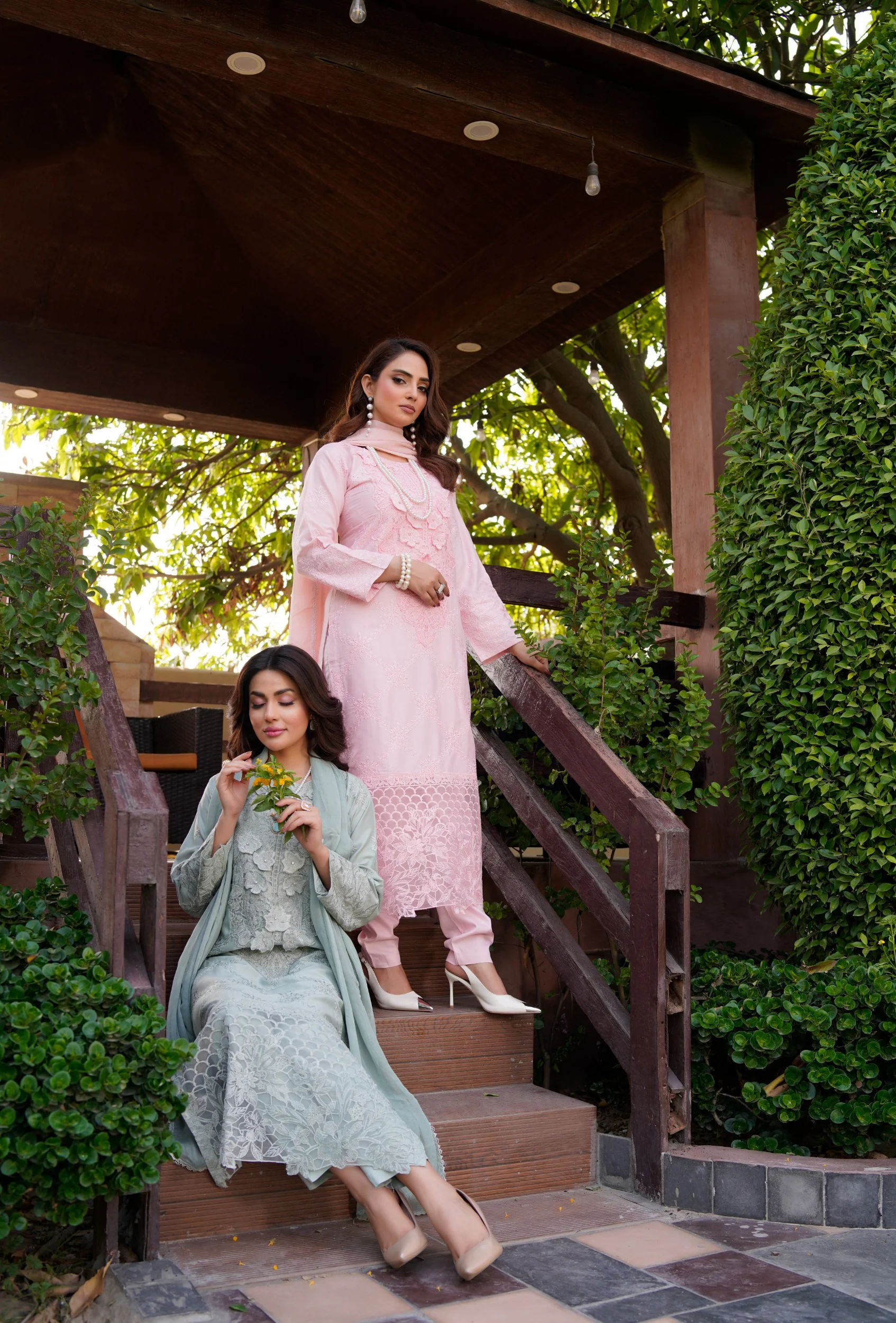 HK-313 - Readymade Linen Mummy n Me Outfit - Image 18