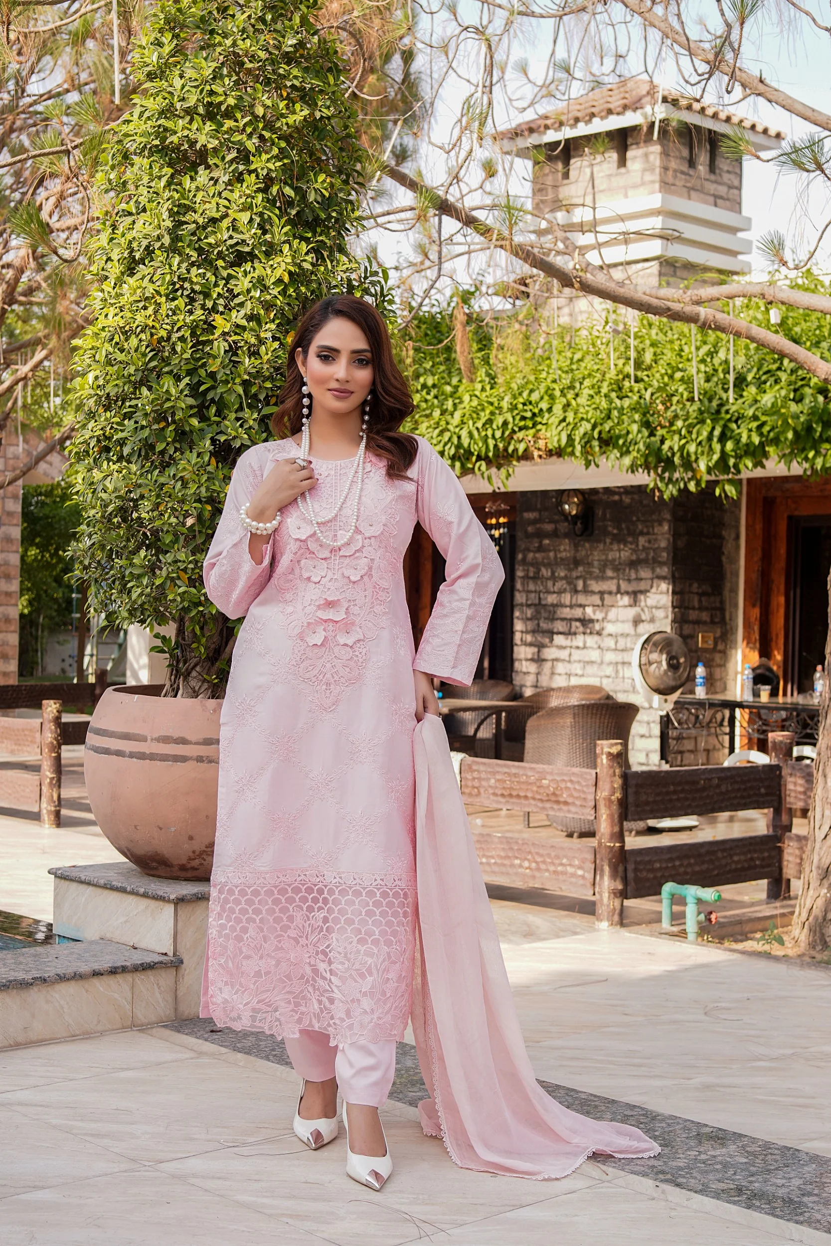 HK-313 - Readymade Linen Mummy n Me Outfit - Image 22