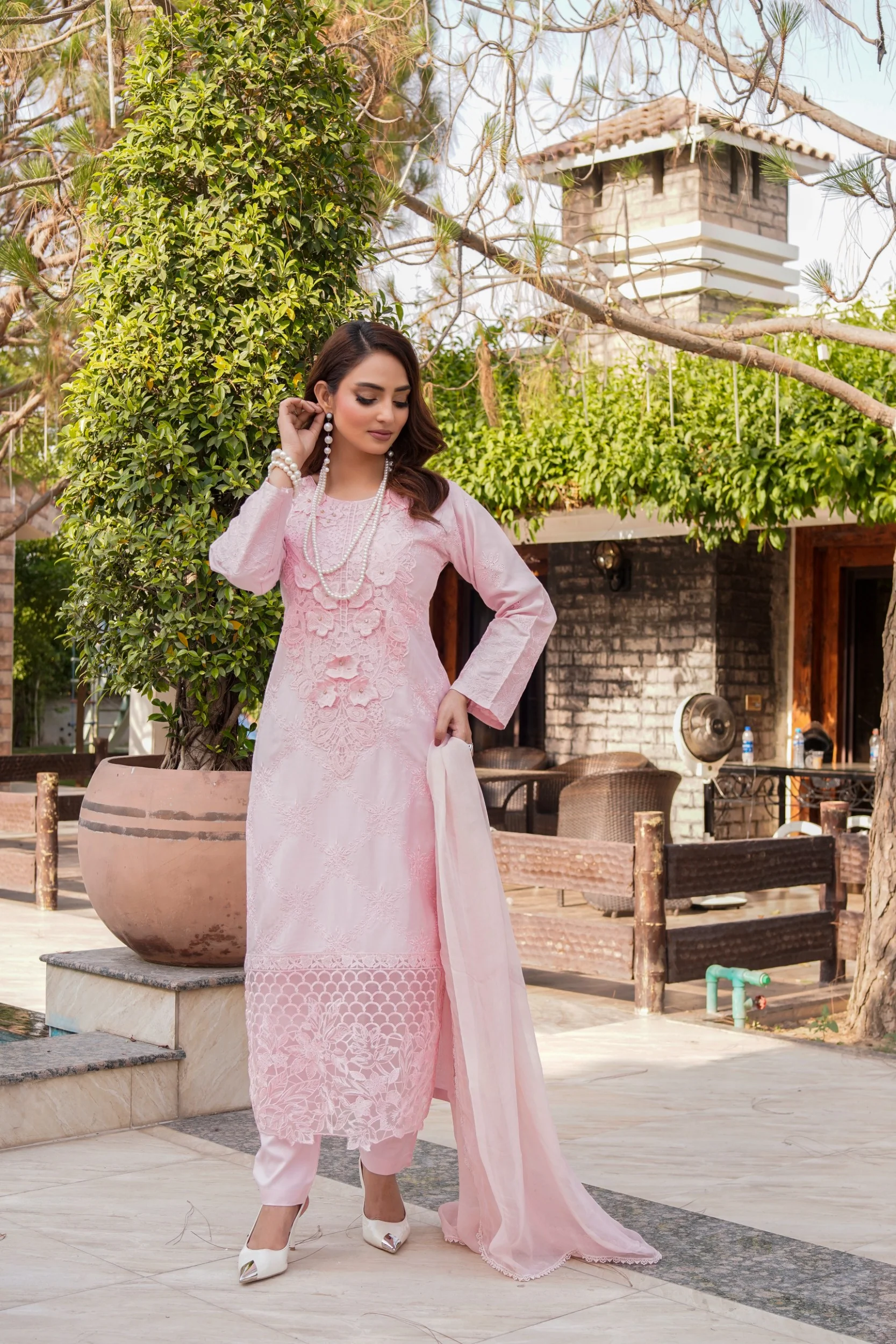 HK-313 - Readymade Linen Mummy n Me Outfit - Image 24