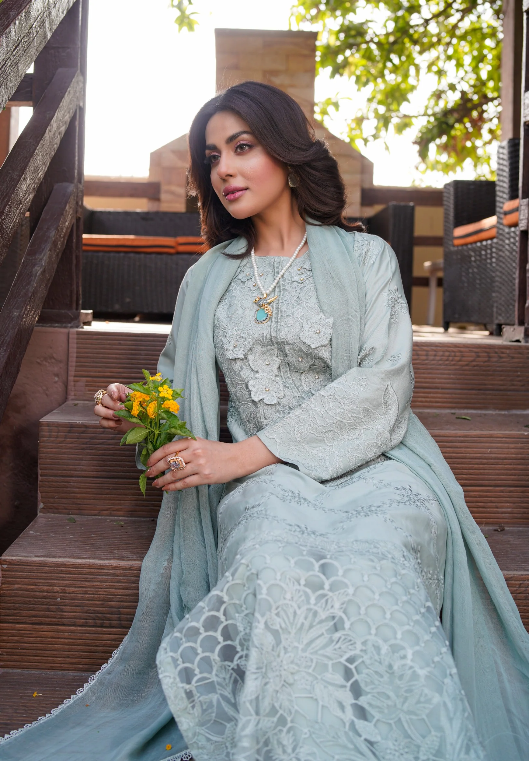HK-313 - Readymade Linen Mummy n Me Outfit - Image 26