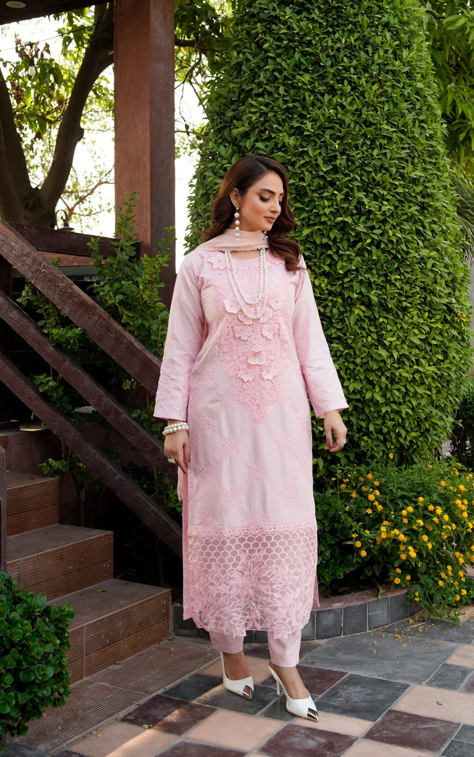 HK-313 - Readymade Linen Mummy n Me Outfit - Image 27