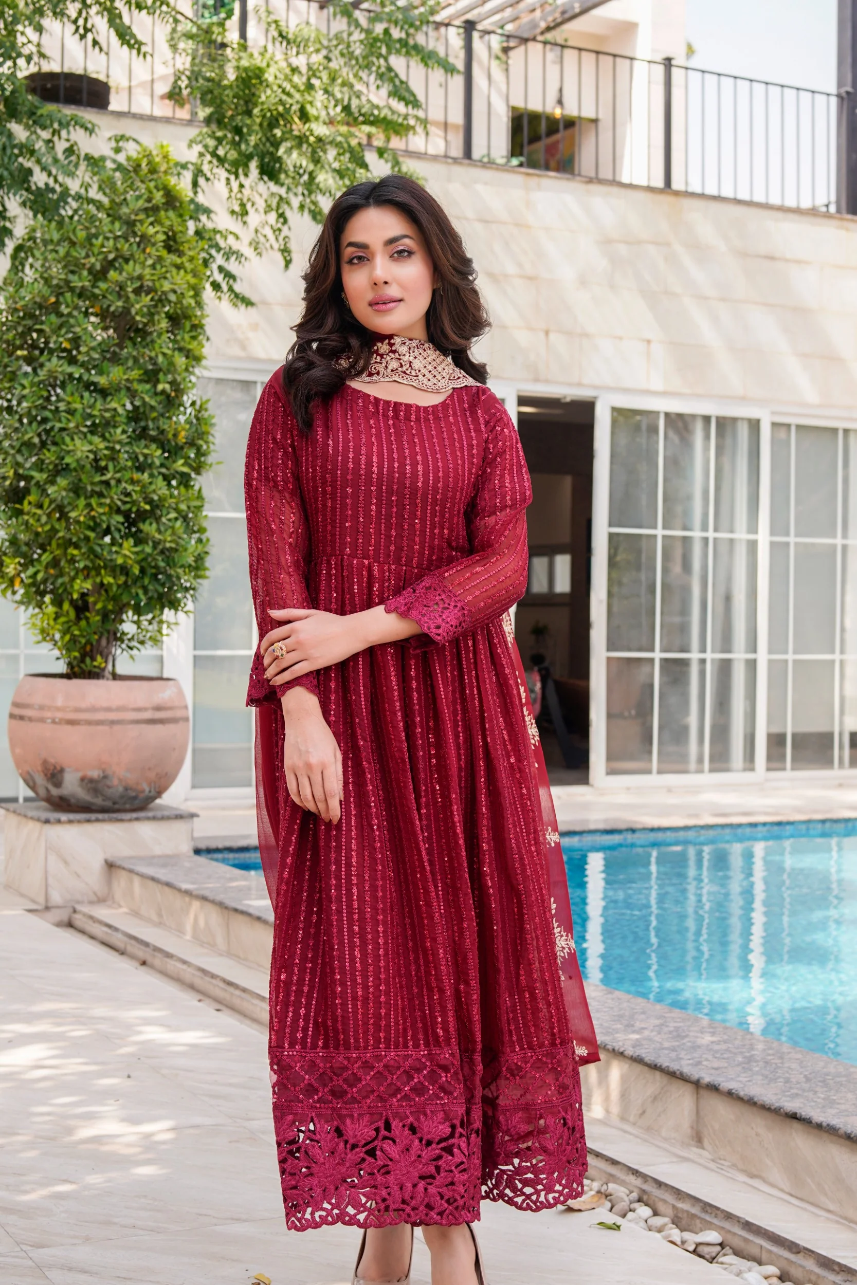 HK-318 - Readymade Chiffon Outfit DEAL OF THE WEEK - Image 19