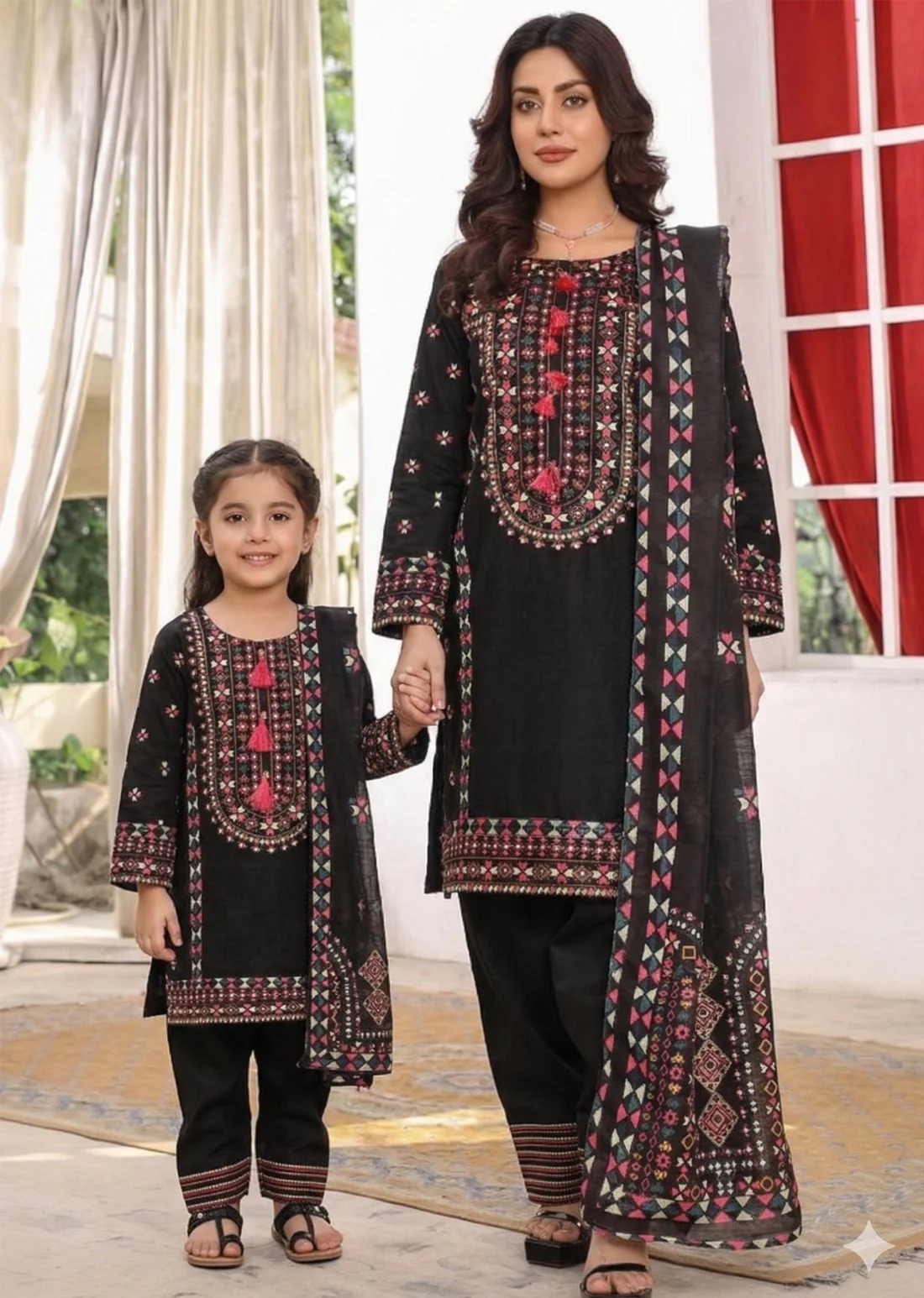 HK321 - 391 - Readymade Cotton Mummy n Me Outfit