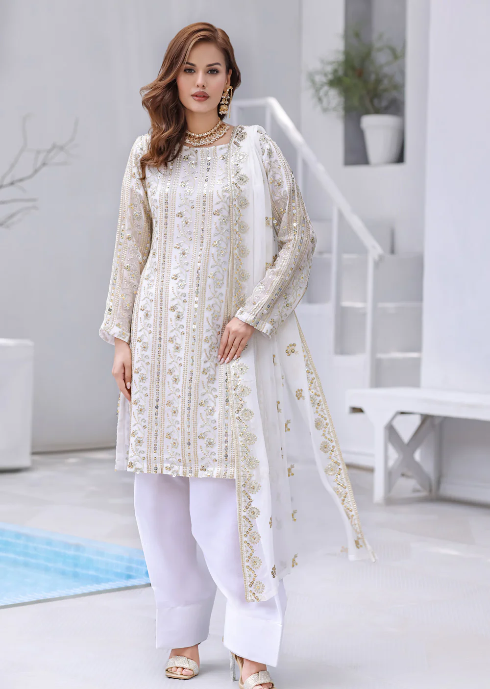 HK328 - Readymade chiffon Outfit 2025