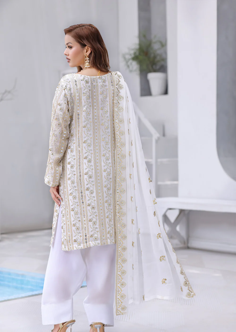 HK328 - Readymade chiffon Outfit 2025 - Image 4