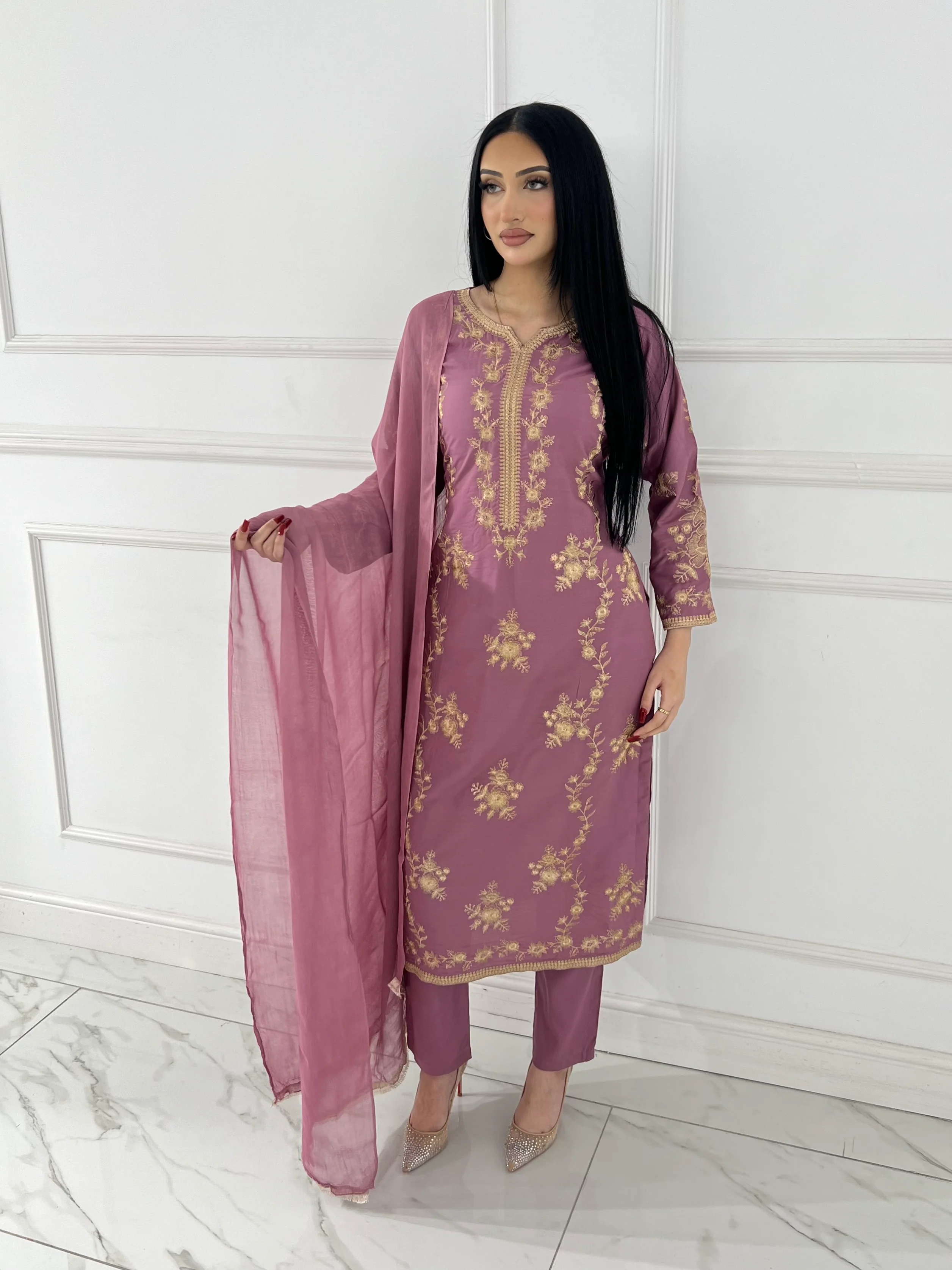 HK338 - Readymade linen Outfit Mummy n Me - Image 4
