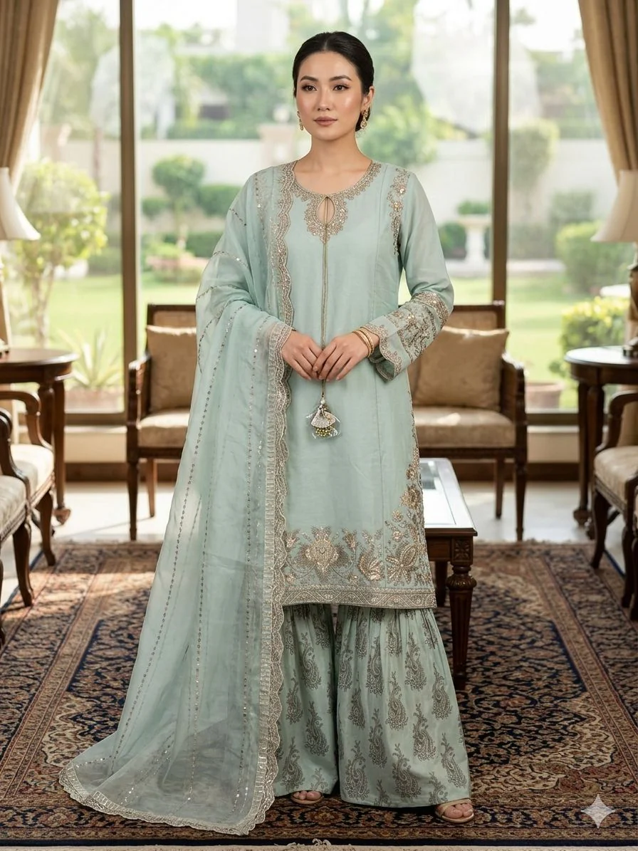 HK387 - Roheena - Shararah Suit