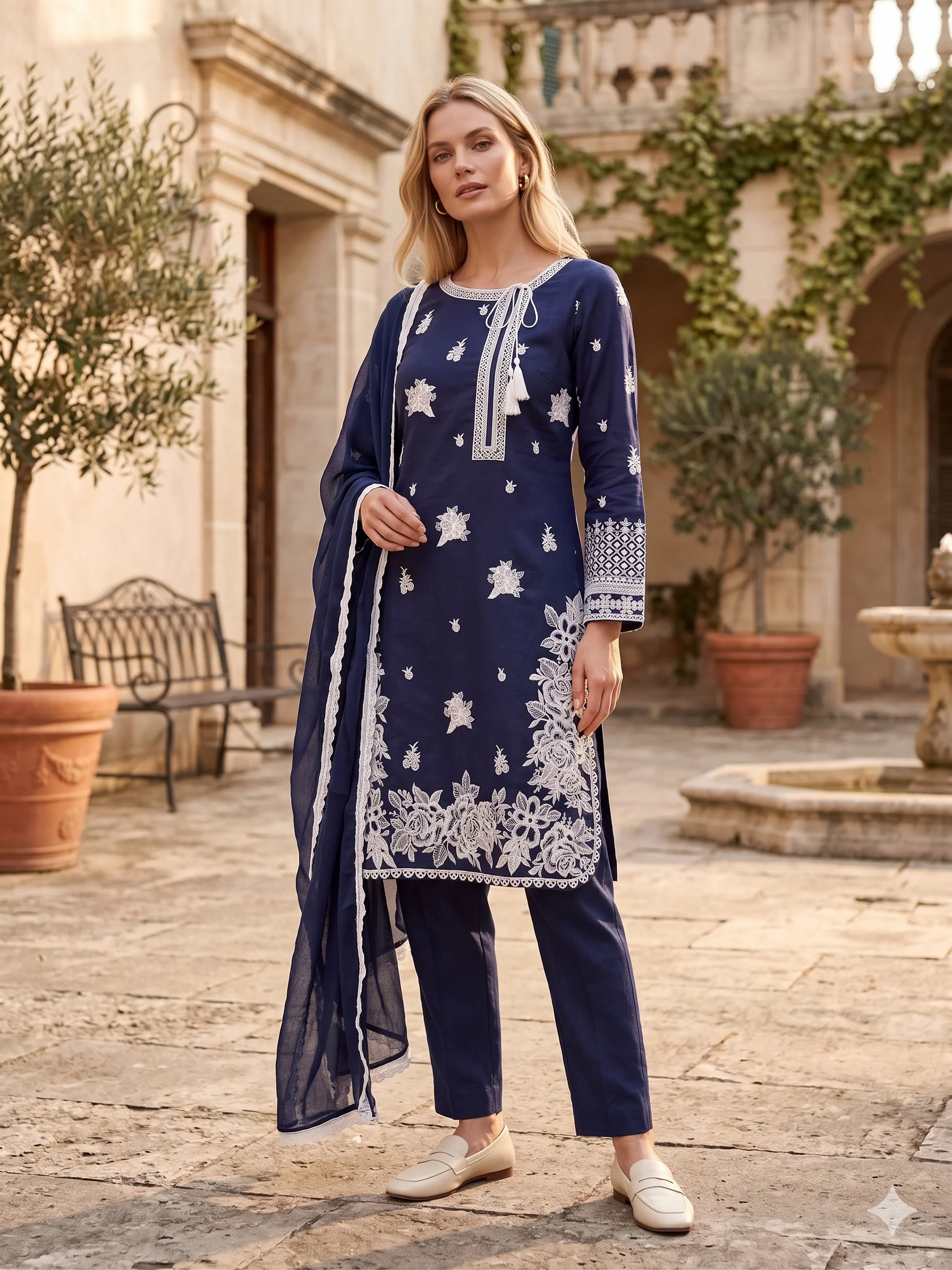 HK389-SANA Linen Suit - Image 3