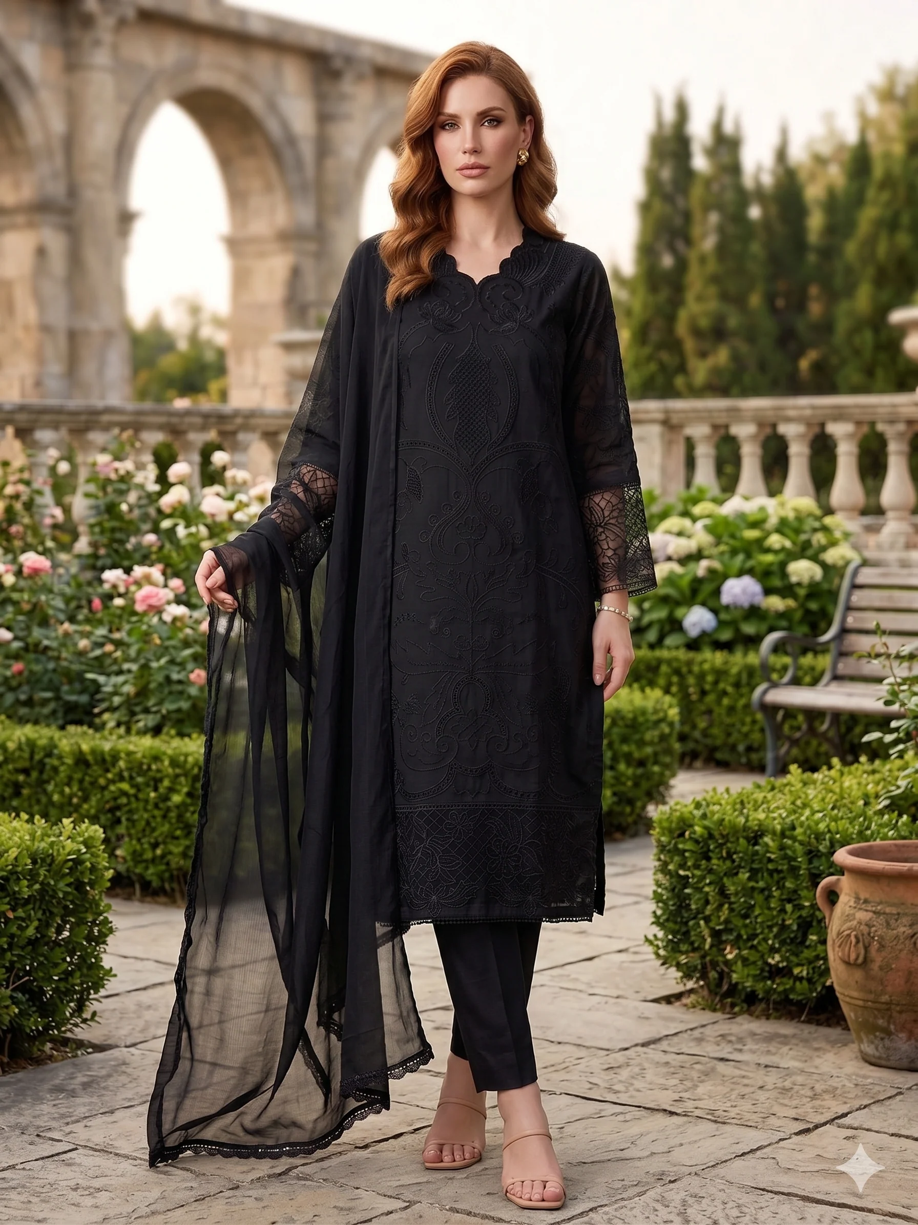 HK390-NOOR Linen Suit - Image 4