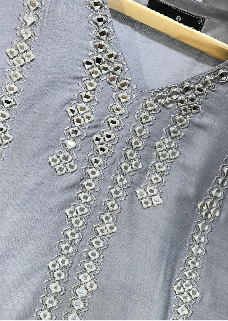 HK54 Grey Linen Mirror Suit - Image 3
