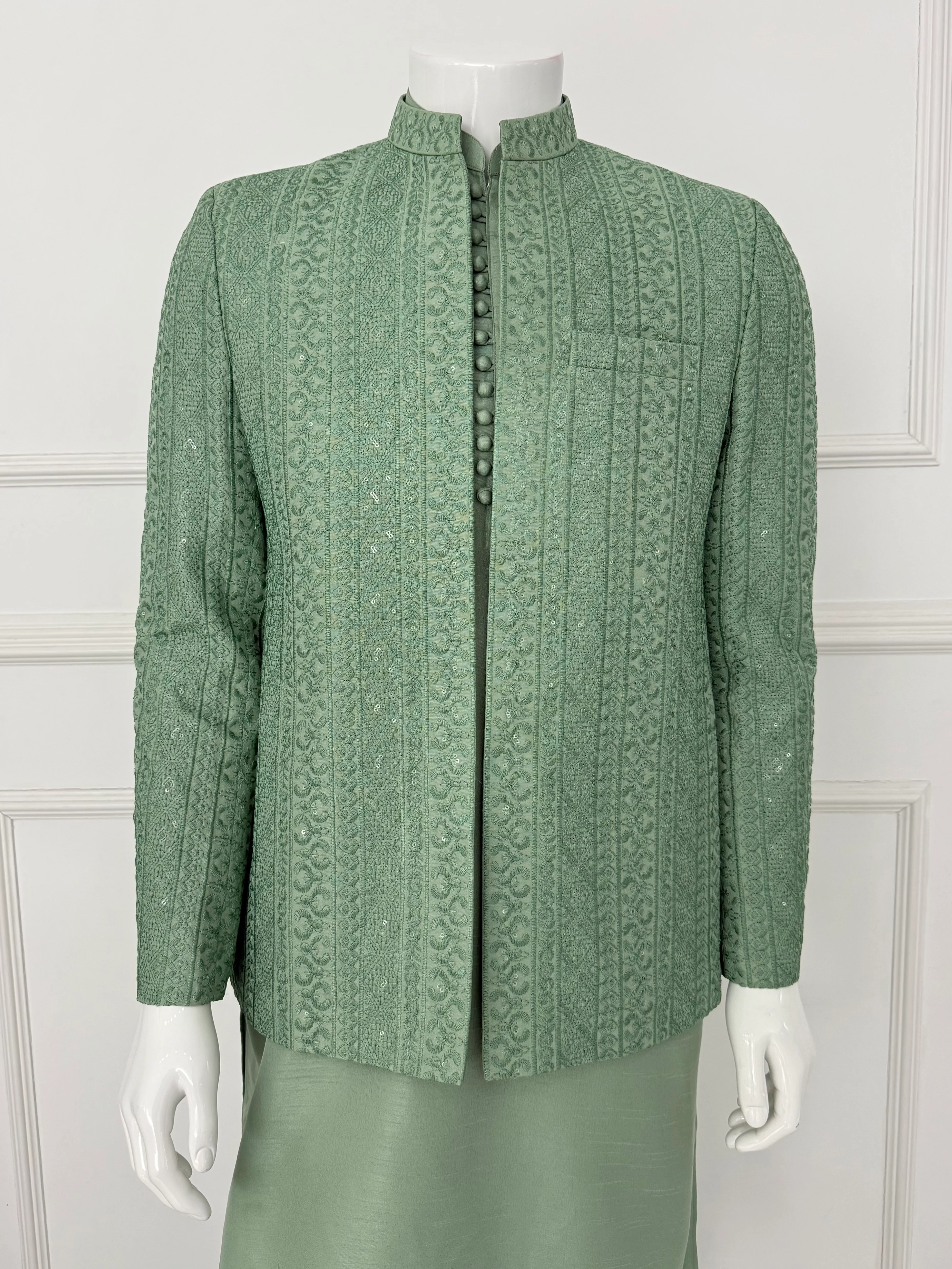HKF102 Mens Mint Wedding Outfit - Image 2