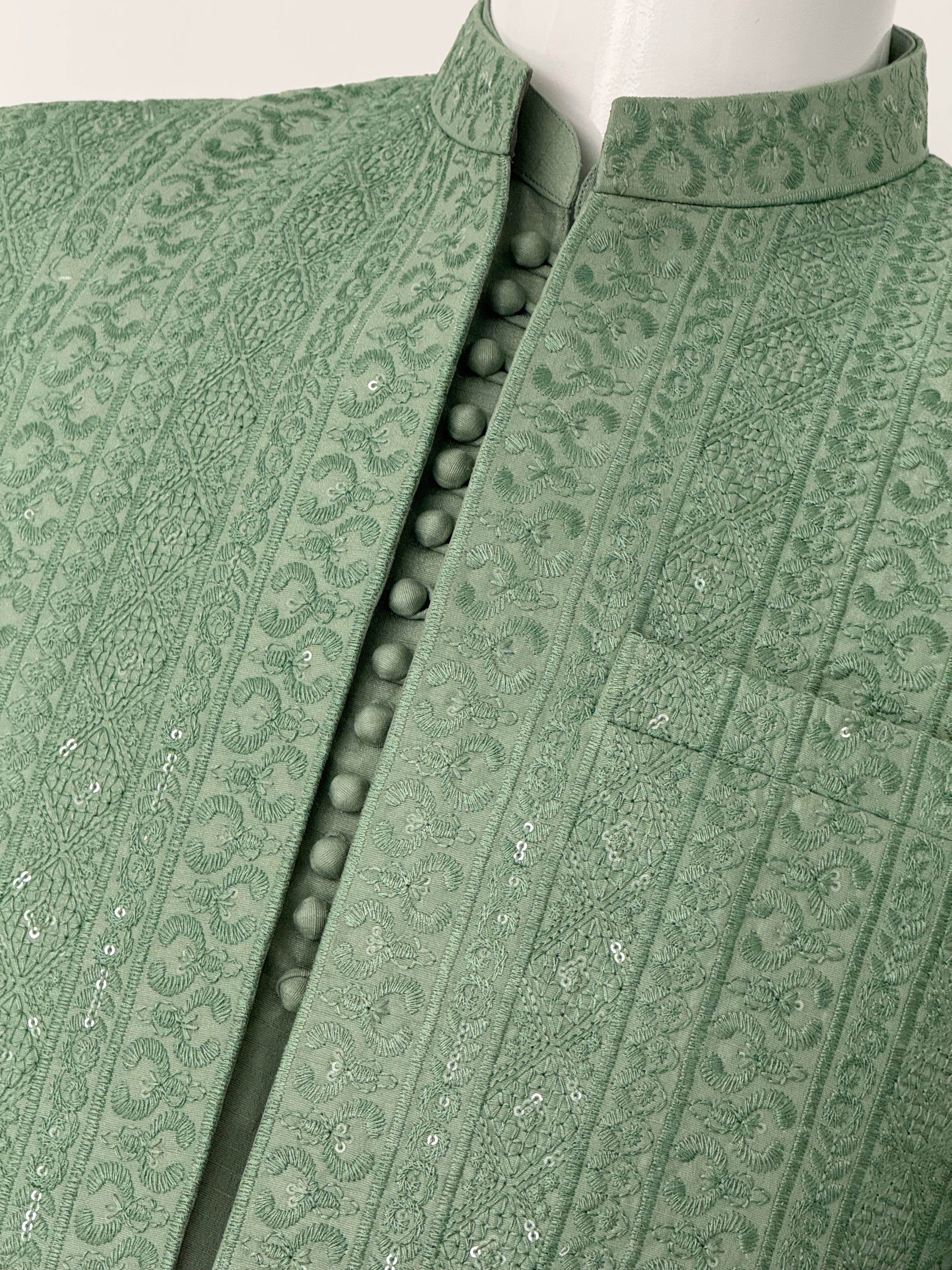 HKF102 Mens Mint Wedding Outfit - Image 3